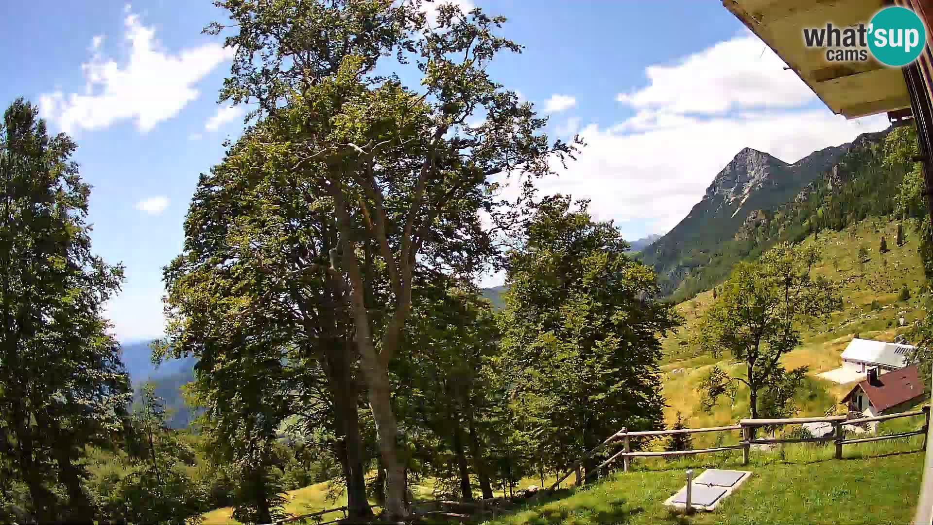 Koča na Planini Razor spletna kamera (1315) | Pogled na Tolminski Migovec