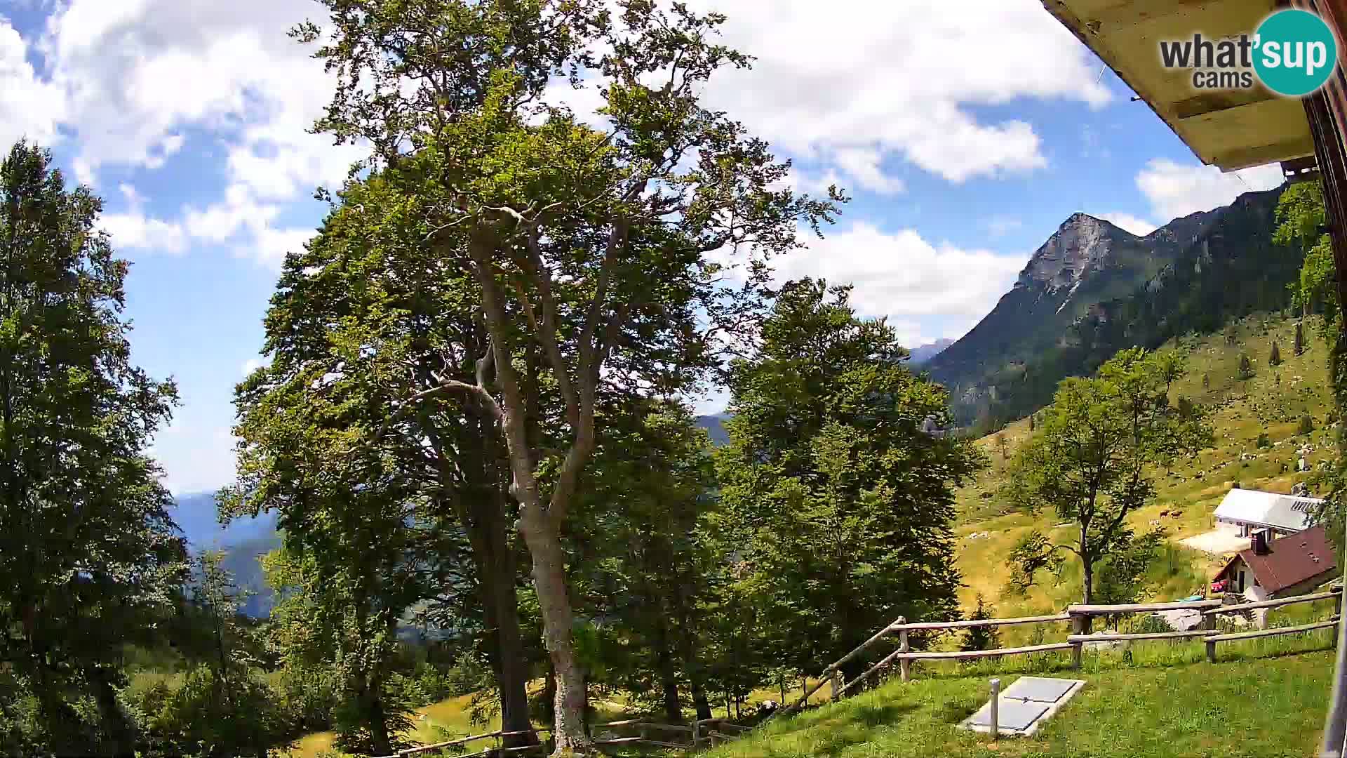 Planina Razor Mountain Hut live cam (1315) | view to Tolminski Migovec
