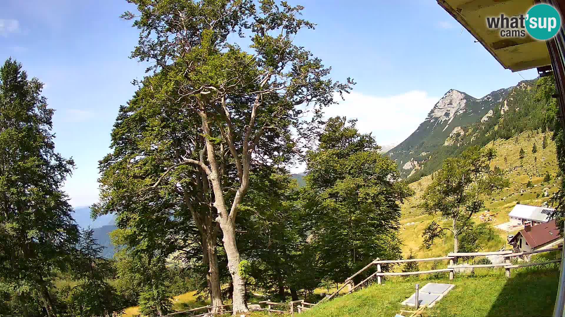 Planina Razor Mountain Hut live cam (1315) | view to Tolminski Migovec