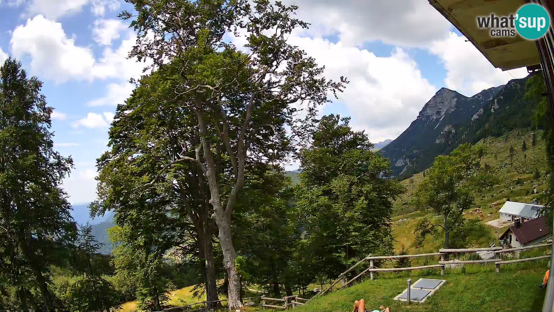 Cámara en vivo de la cabaña de montaña Planina Razor (1315) | vista hacia Tolminski Migovec