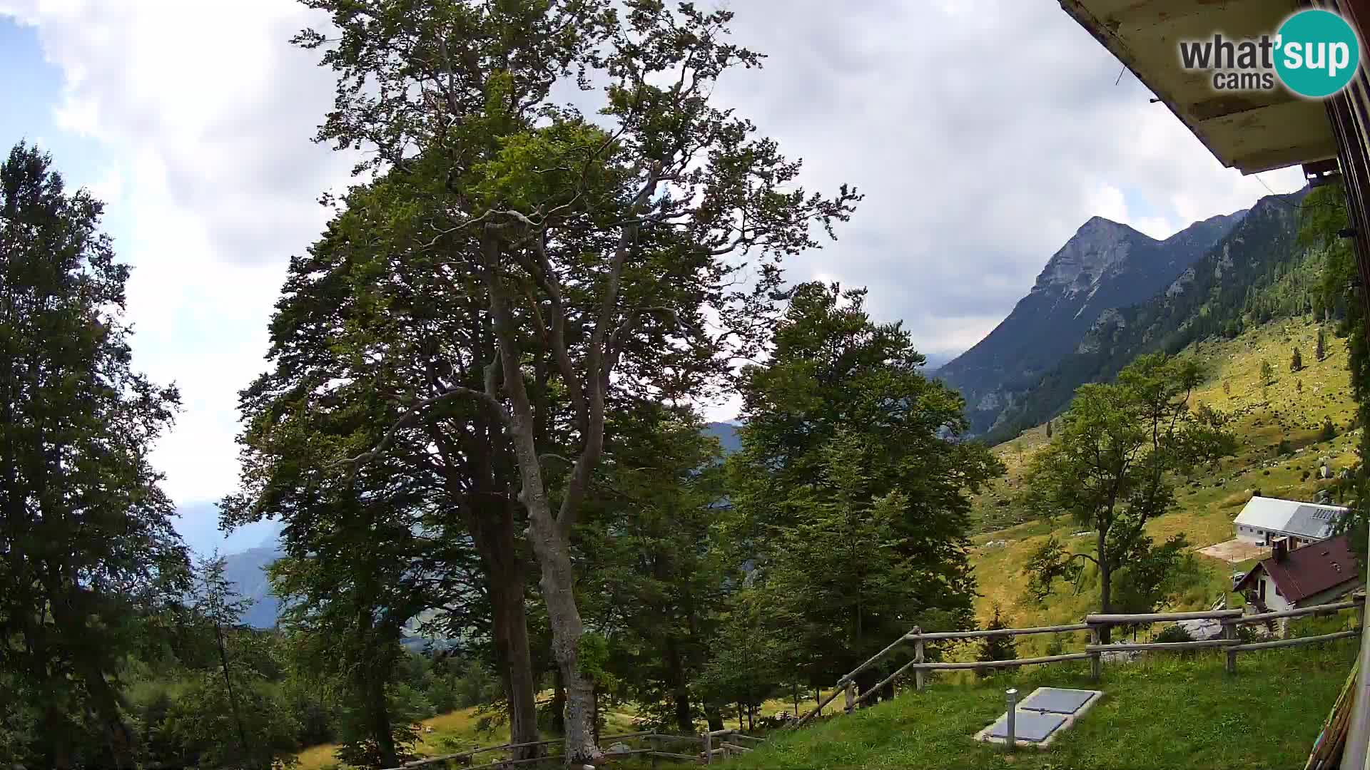 Planina Razor Mountain Hut live cam (1315) | view to Tolminski Migovec