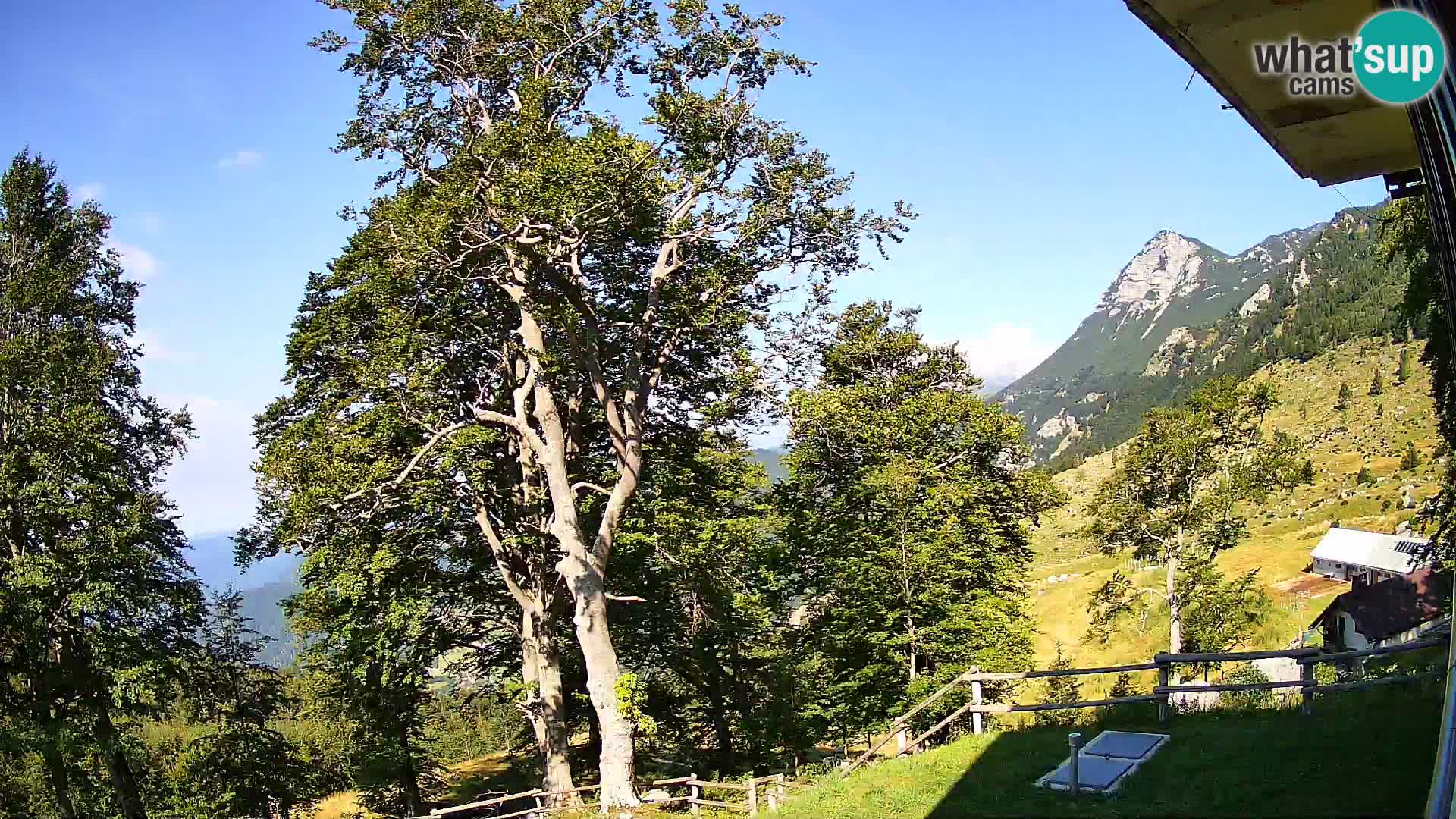 Planina Razor Mountain Hut live cam (1315) | view to Tolminski Migovec
