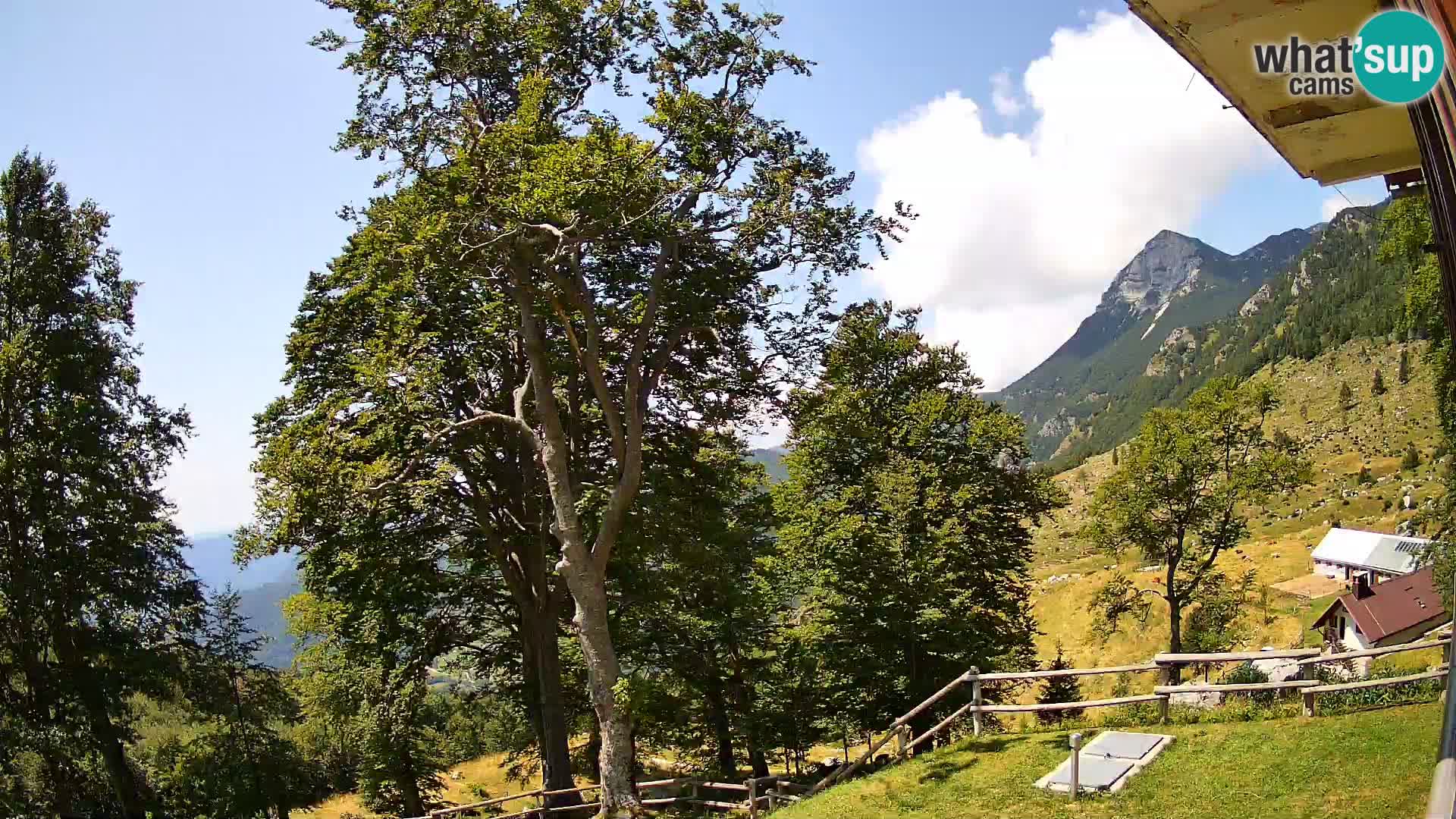 Refuge de la montagne Planina Razor caméra en direct (1315) | vue sur Tolminski Migovec