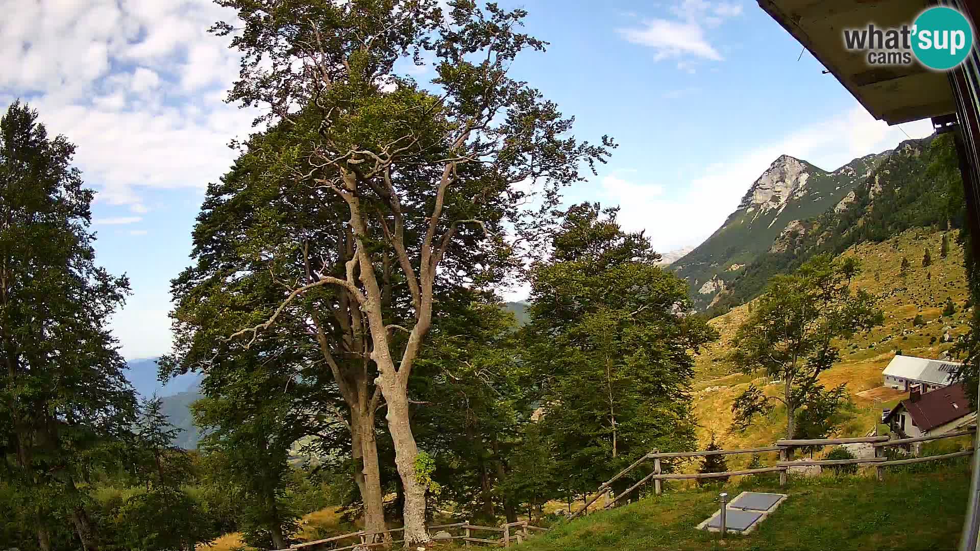 Planina Razor Mountain Hut live cam (1315) | view to Tolminski Migovec
