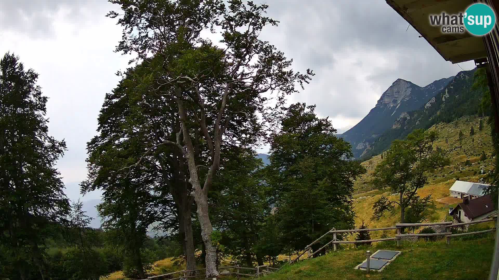 Planina Razor Mountain Hut live cam (1315) | view to Tolminski Migovec