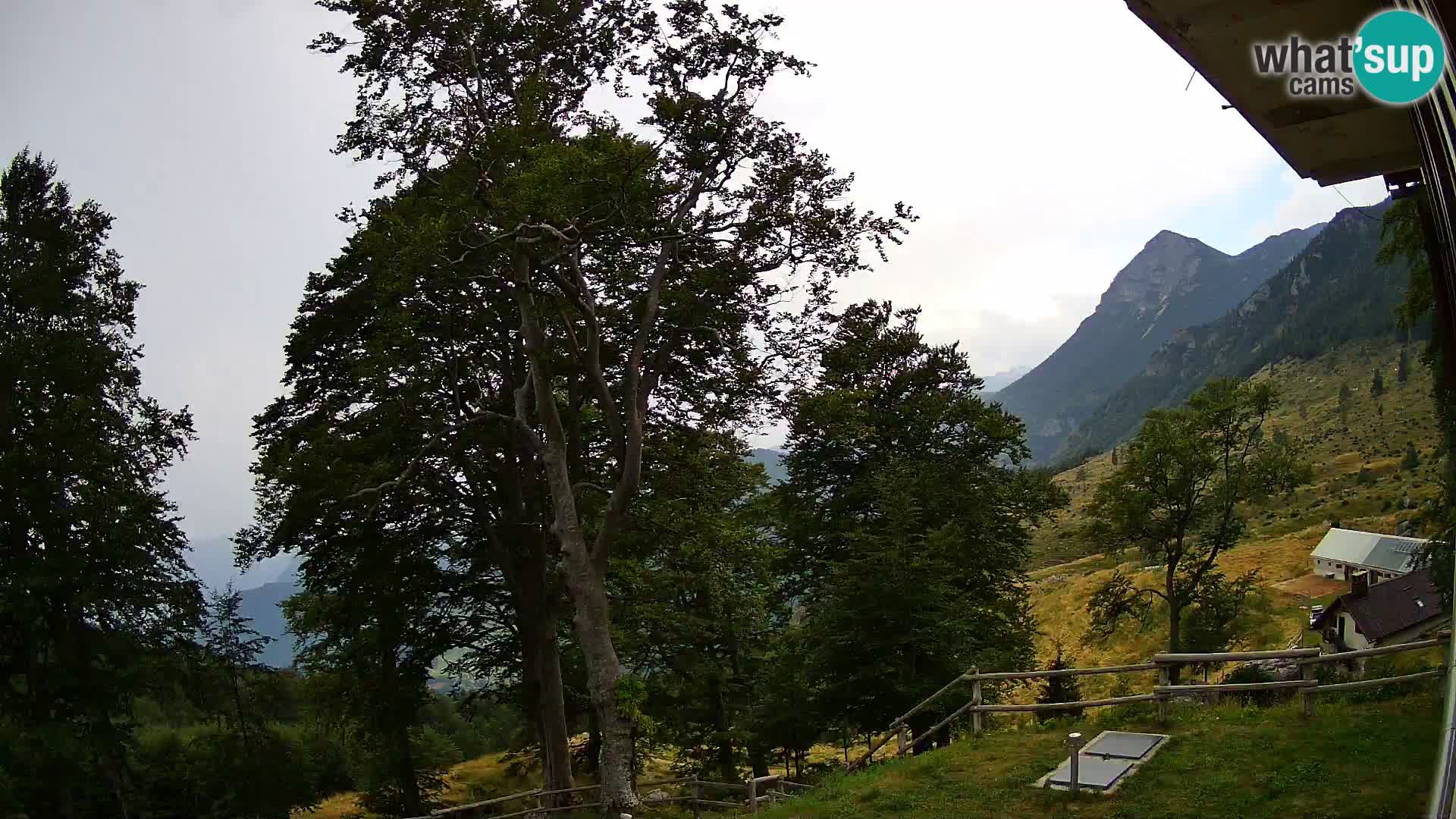 Planina Razor Mountain Hut live cam (1315) | view to Tolminski Migovec