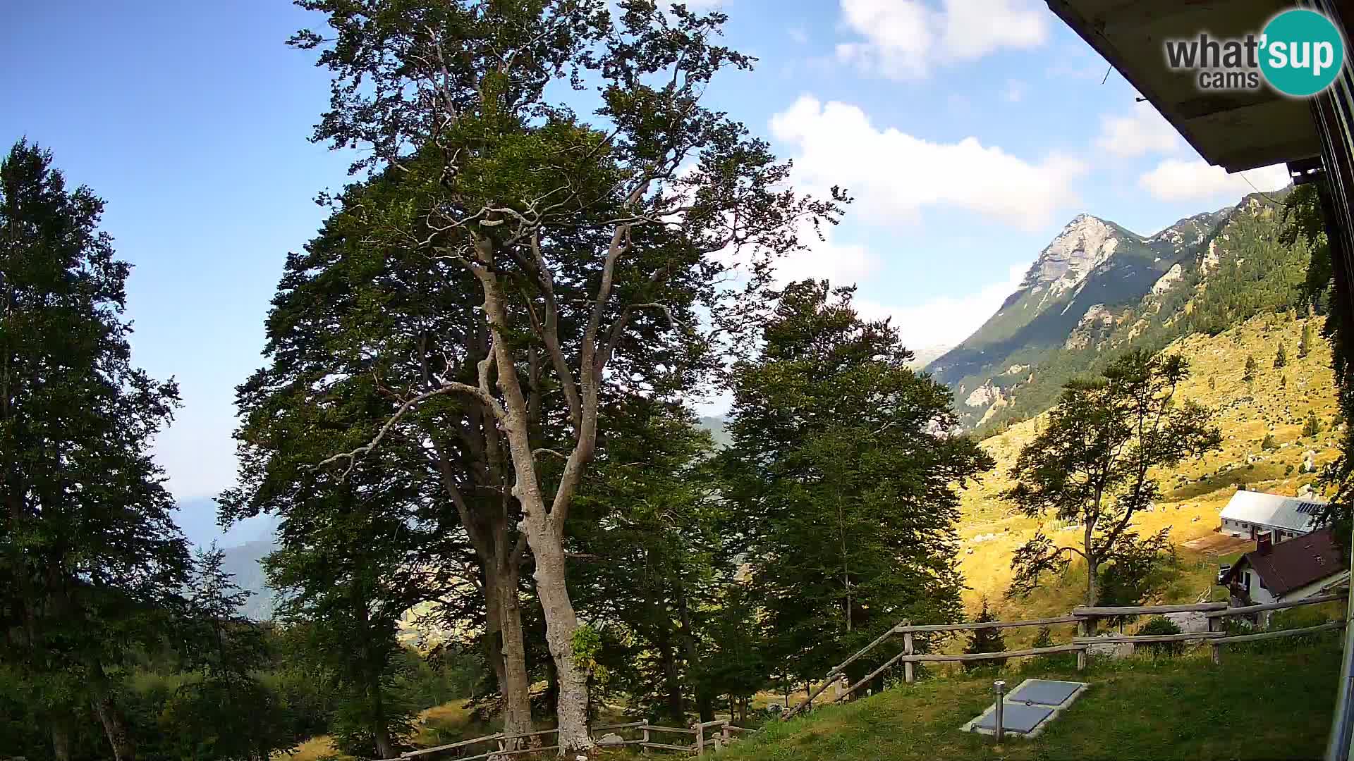 Koča na Planini Razor spletna kamera (1315) | Pogled na Tolminski Migovec
