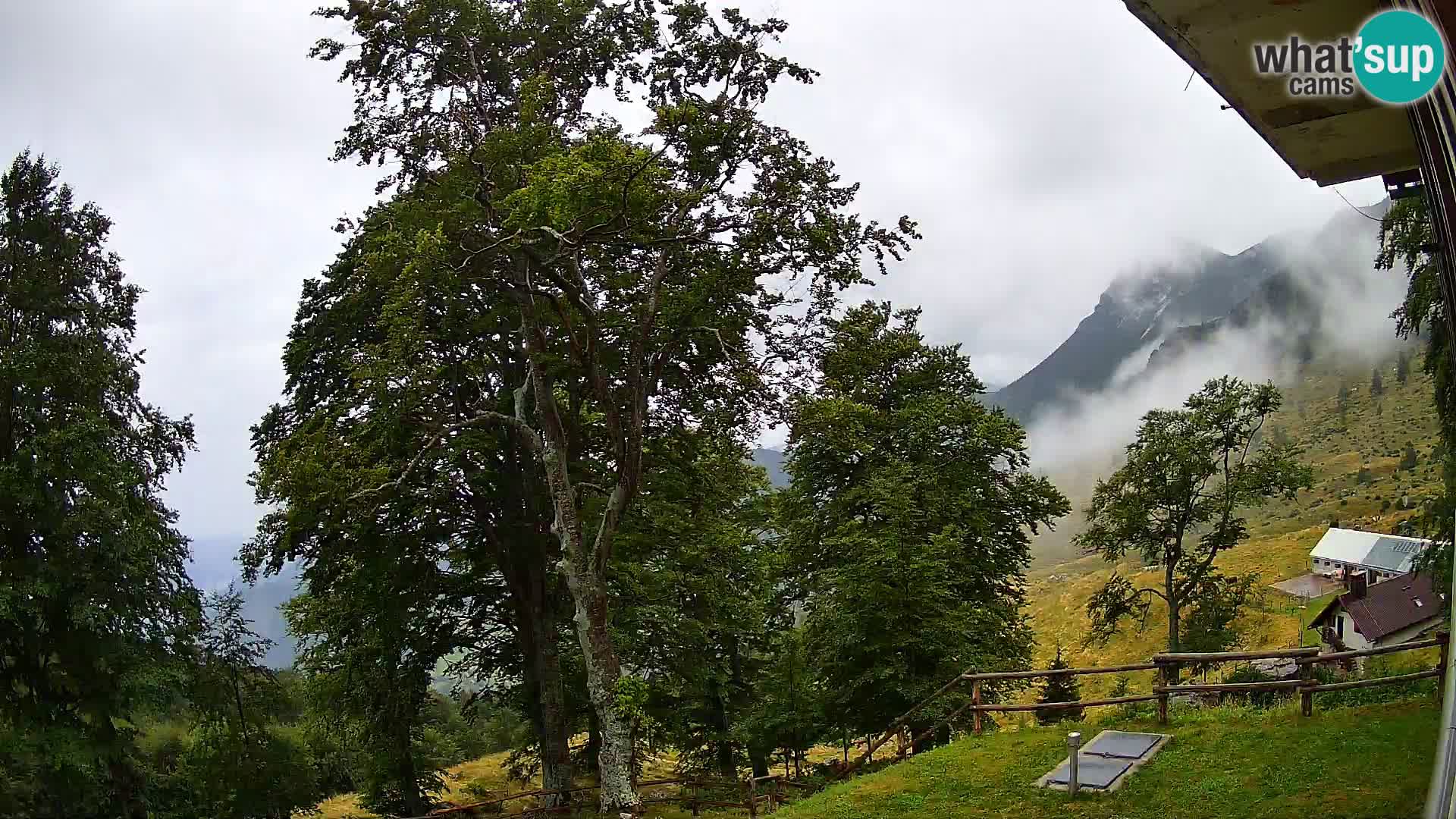 Planina Razor Mountain Hut live cam (1315) | view to Tolminski Migovec