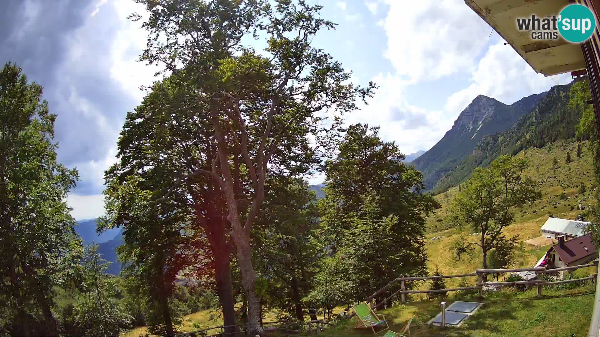 Planina Razor Mountain Hut live cam (1315) | view to Tolminski Migovec