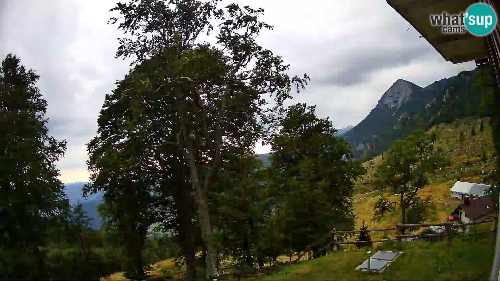 Koča na Planini Razor spletna kamera (1315) | Pogled na Tolminski Migovec