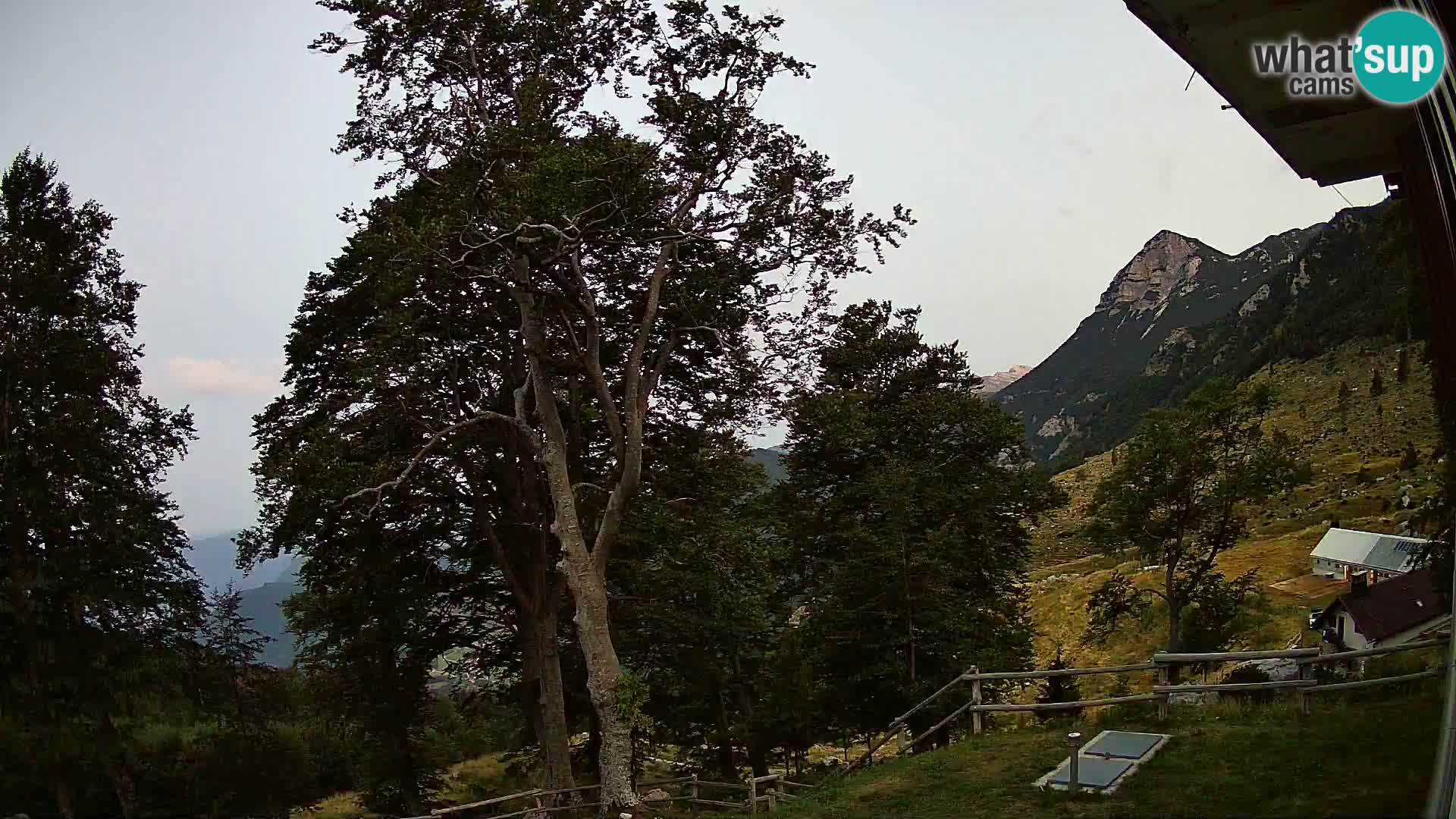 Cámara en vivo de la cabaña de montaña Planina Razor (1315) | vista hacia Tolminski Migovec
