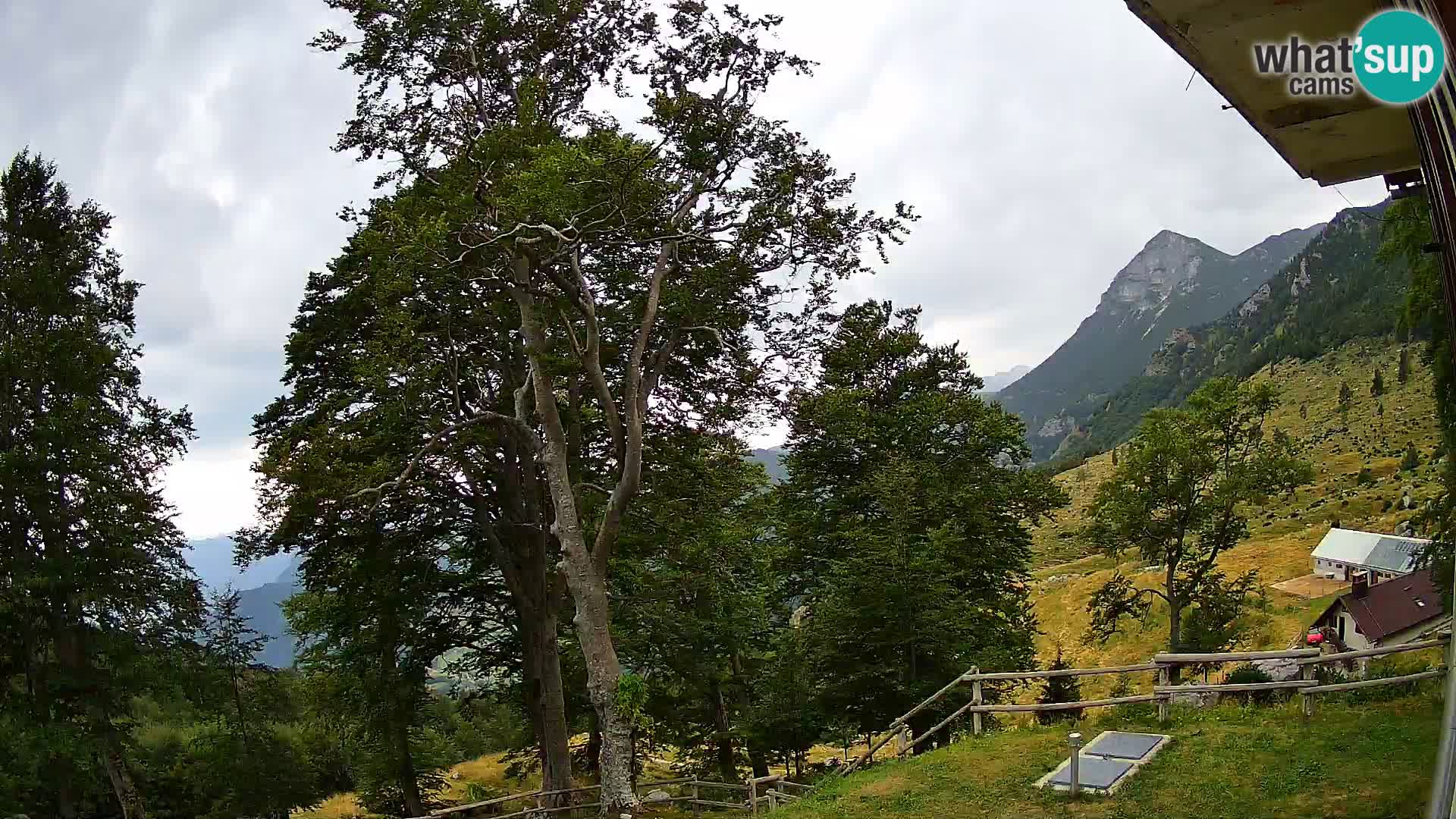 Koča na Planini Razor spletna kamera (1315) | Pogled na Tolminski Migovec
