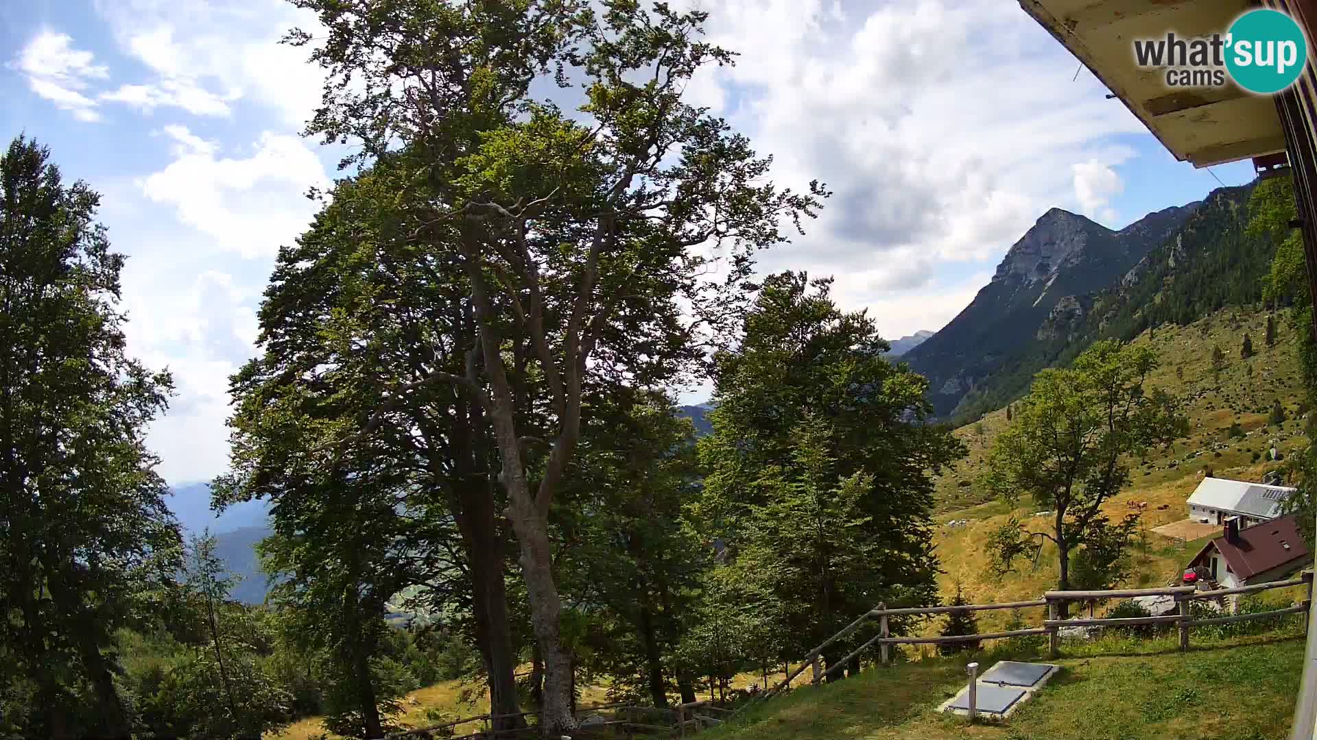 Koča na Planini Razor spletna kamera (1315) | Pogled na Tolminski Migovec