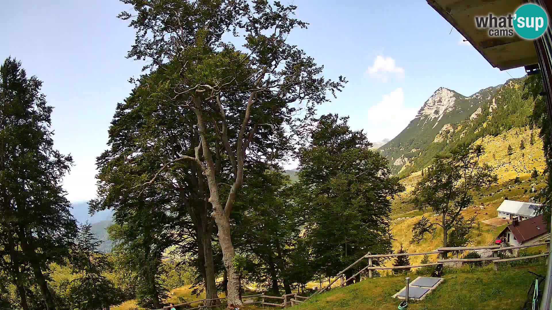 Baita di montagna Planina Razor webcam (1315) | vista su Tolminski Migovec
