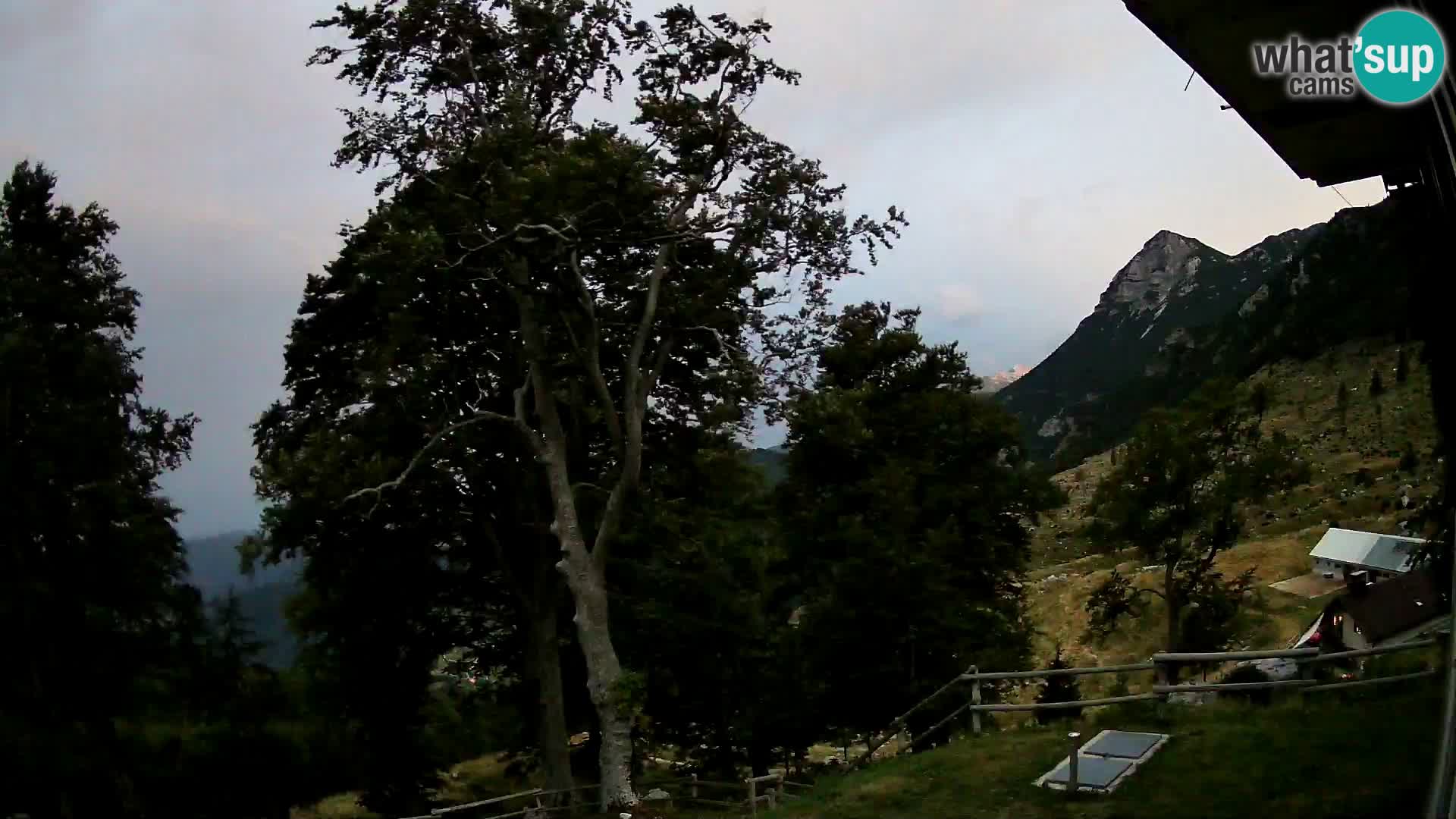 Baita di montagna Planina Razor webcam (1315) | vista su Tolminski Migovec