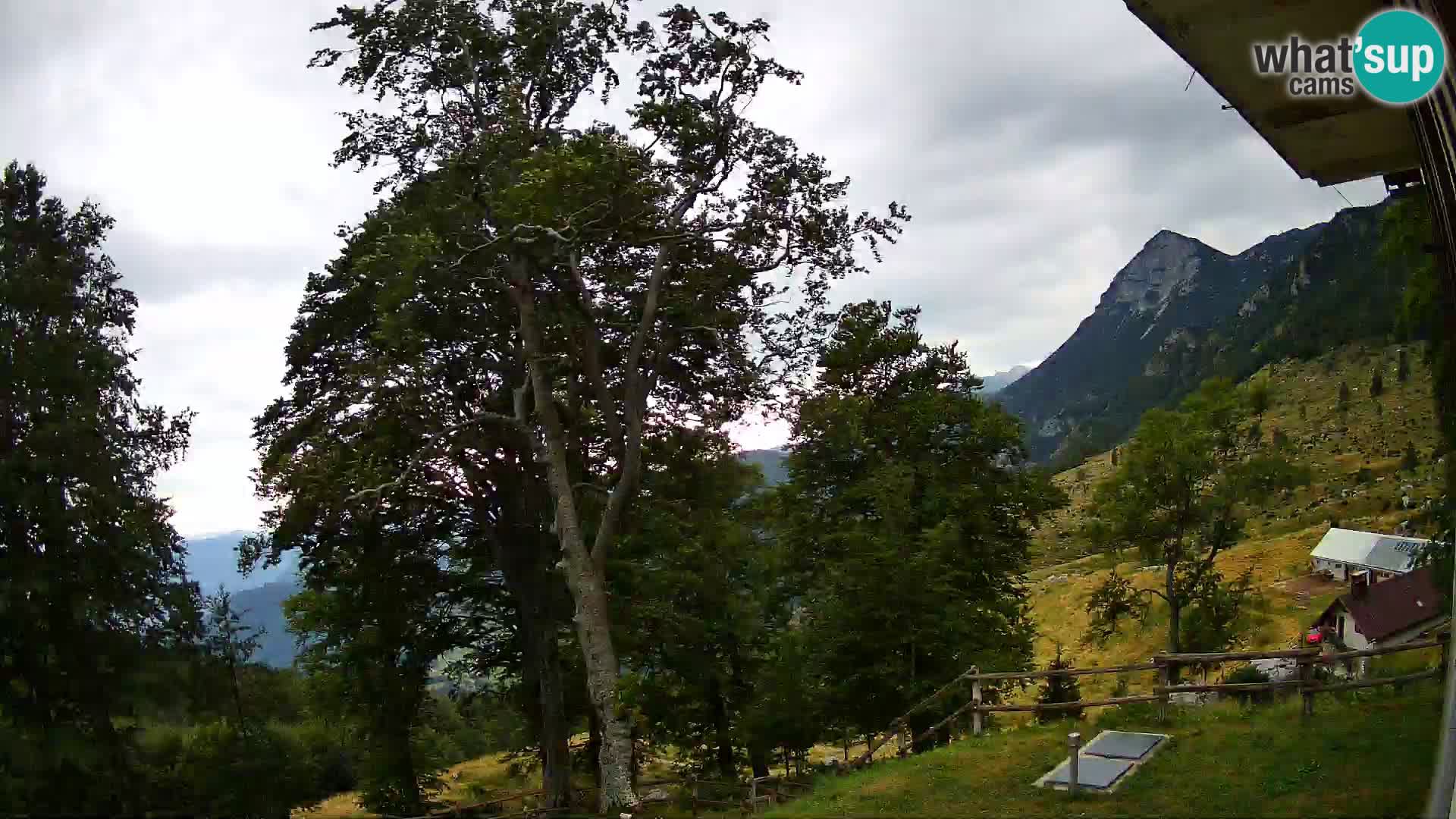 Refuge de la montagne Planina Razor caméra en direct (1315) | vue sur Tolminski Migovec