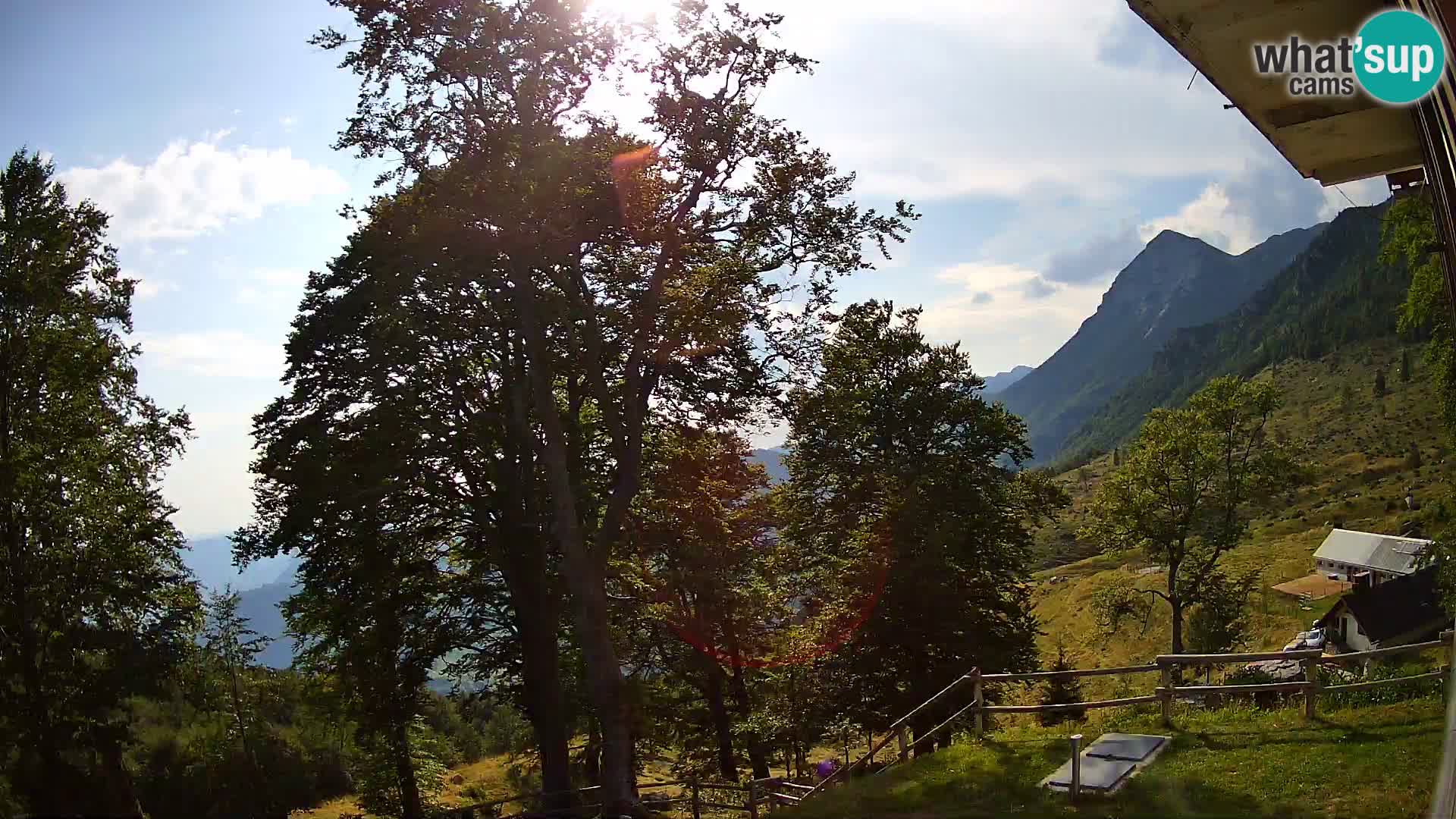 Koča na Planini Razor spletna kamera (1315) | Pogled na Tolminski Migovec
