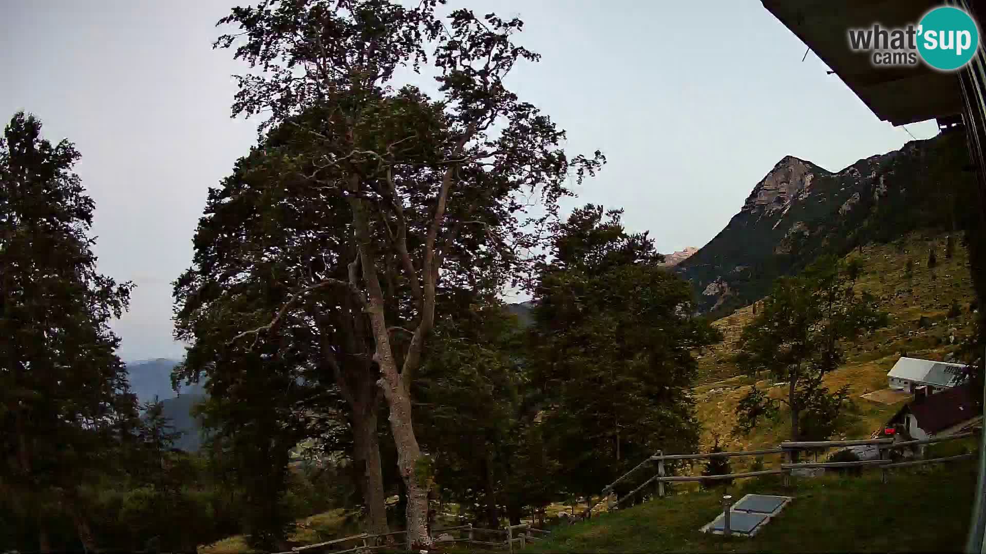 Cámara en vivo de la cabaña de montaña Planina Razor (1315) | vista hacia Tolminski Migovec