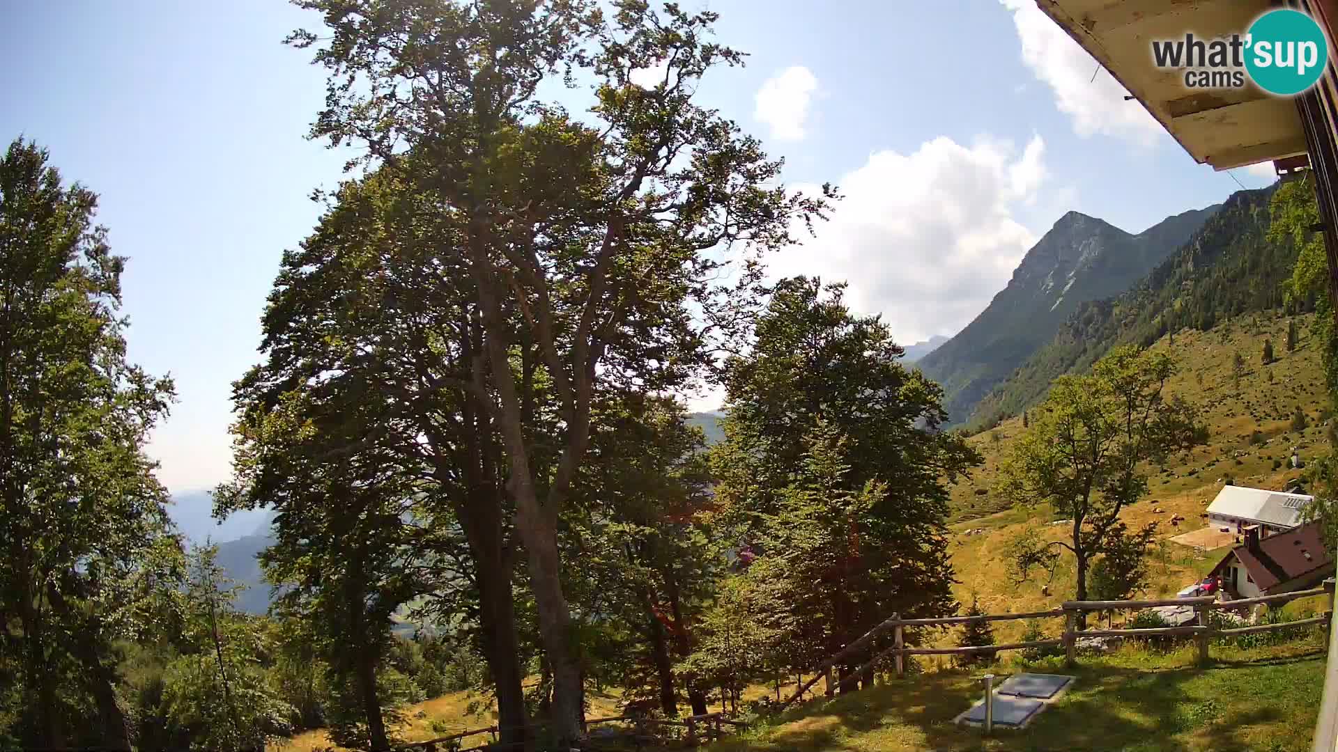 Refuge de la montagne Planina Razor caméra en direct (1315) | vue sur Tolminski Migovec