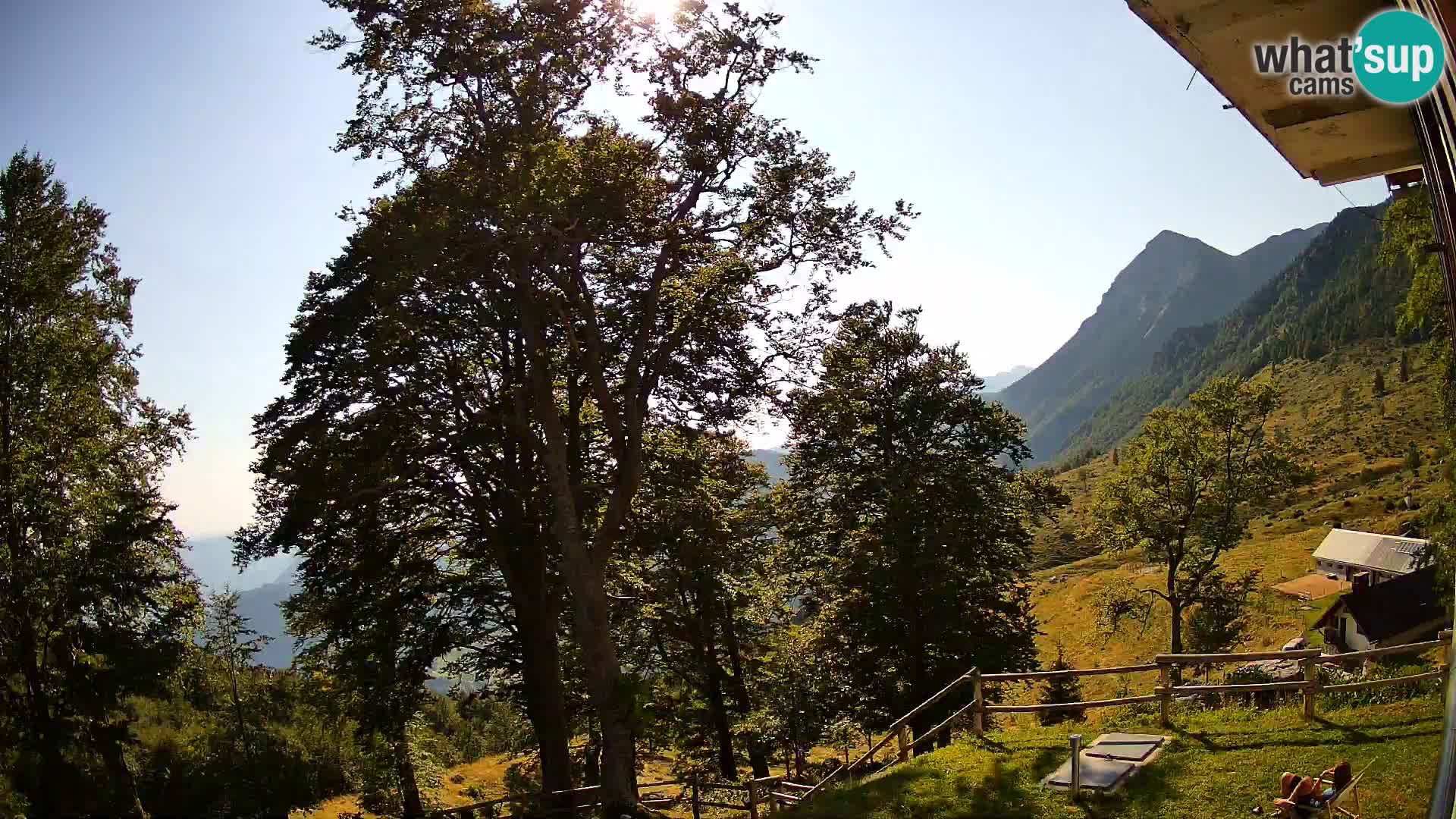 Planina Razor Mountain Hut live cam (1315) | view to Tolminski Migovec