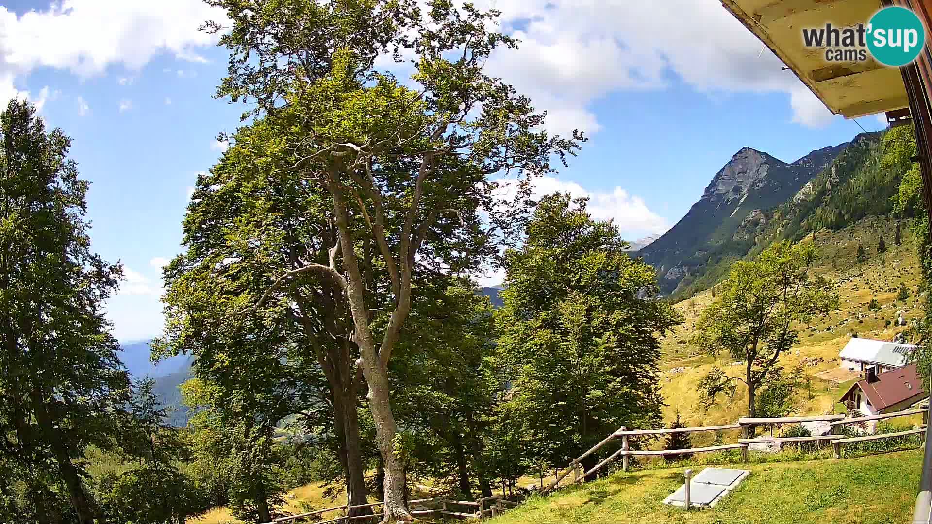 Refuge de la montagne Planina Razor caméra en direct (1315) | vue sur Tolminski Migovec