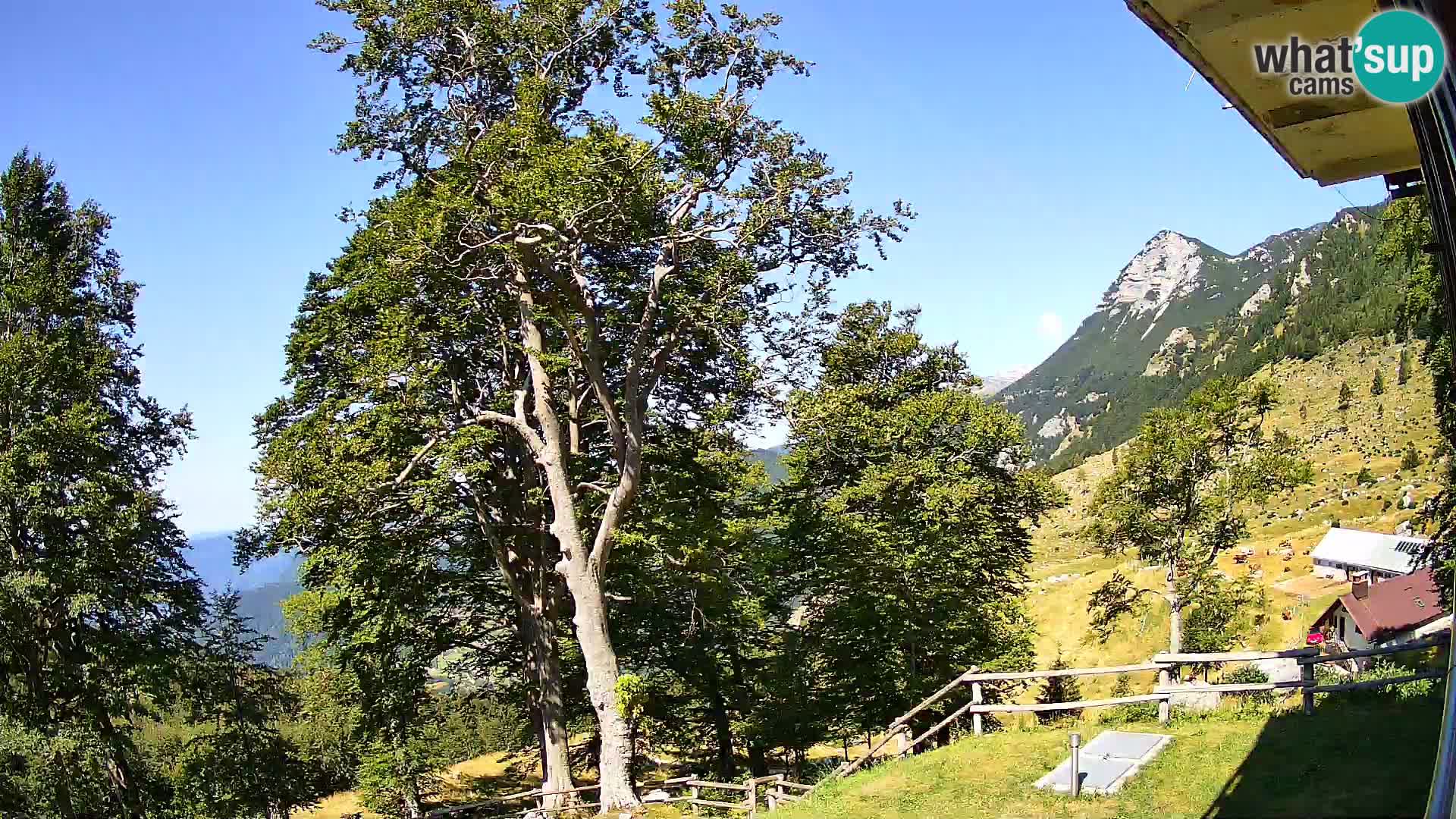 Refuge de la montagne Planina Razor caméra en direct (1315) | vue sur Tolminski Migovec