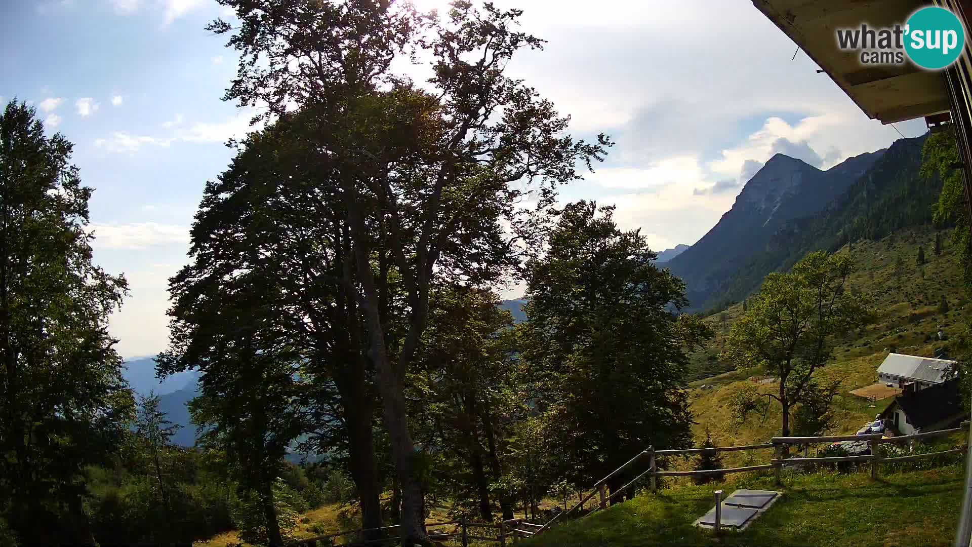 Planina Razor Mountain Hut live cam (1315) | view to Tolminski Migovec