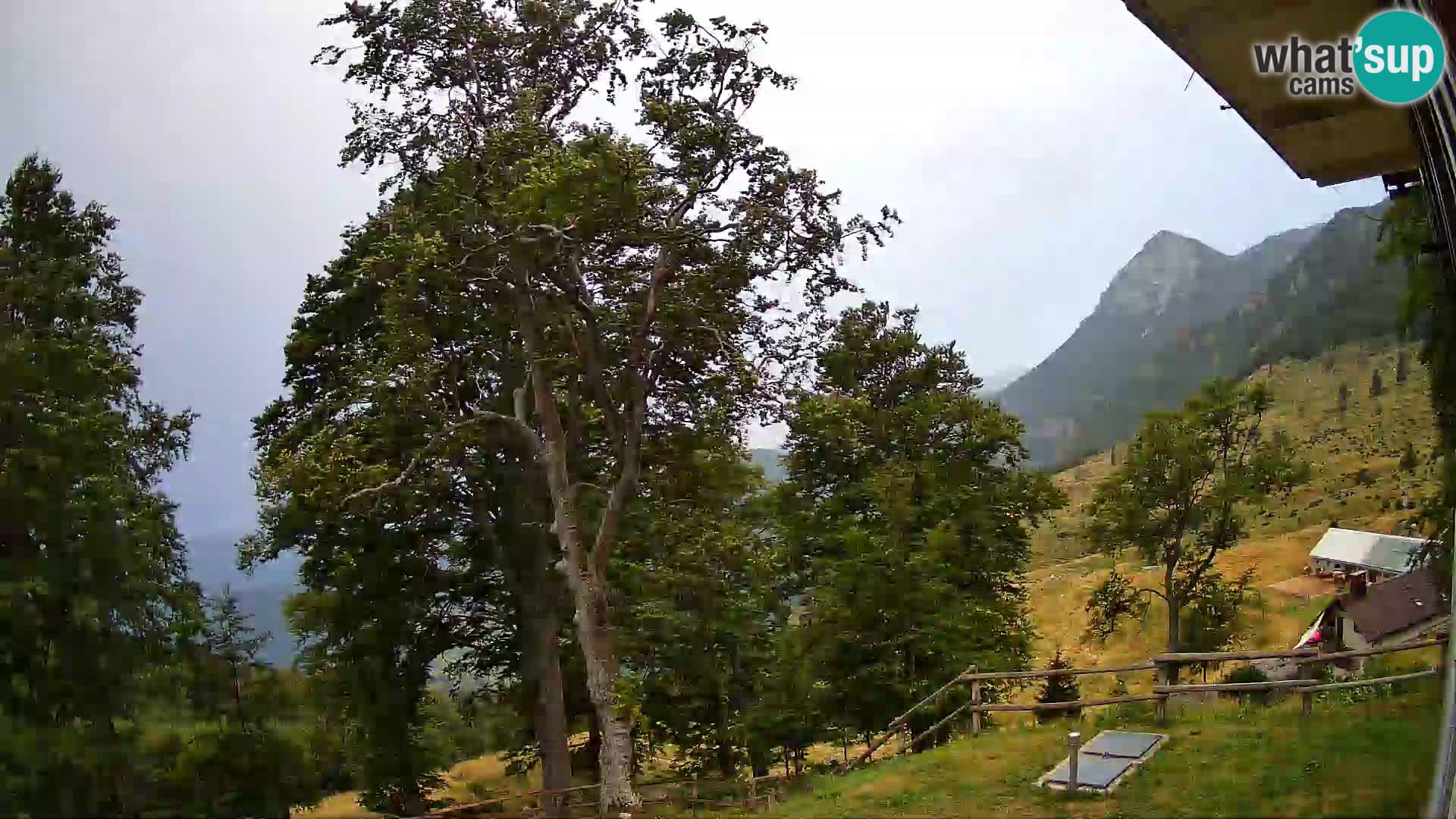 Planina Razor Mountain Hut live cam (1315) | view to Tolminski Migovec