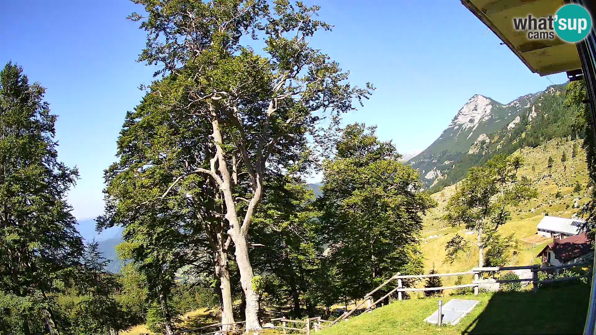 Refuge de la montagne Planina Razor caméra en direct (1315) | vue sur Tolminski Migovec