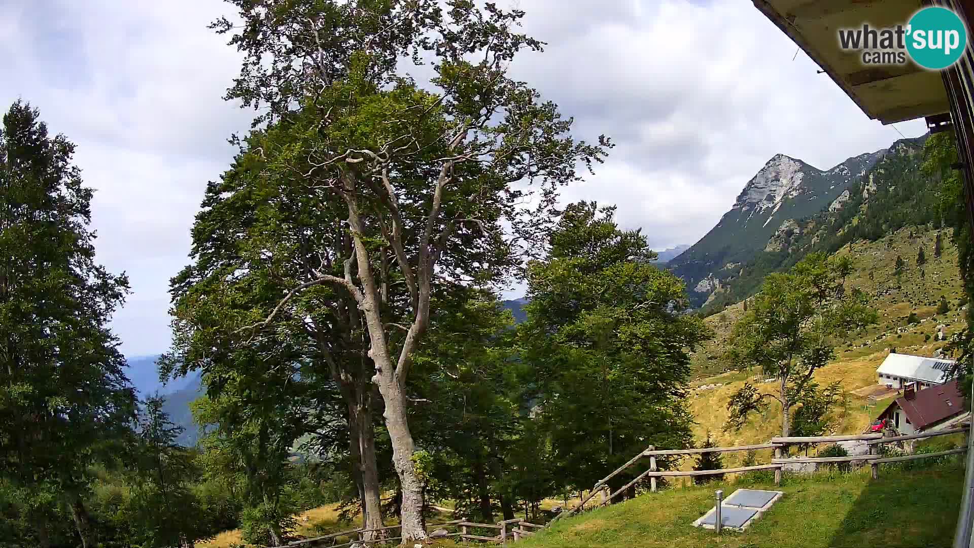 Planina Razor Mountain Hut live cam (1315) | view to Tolminski Migovec