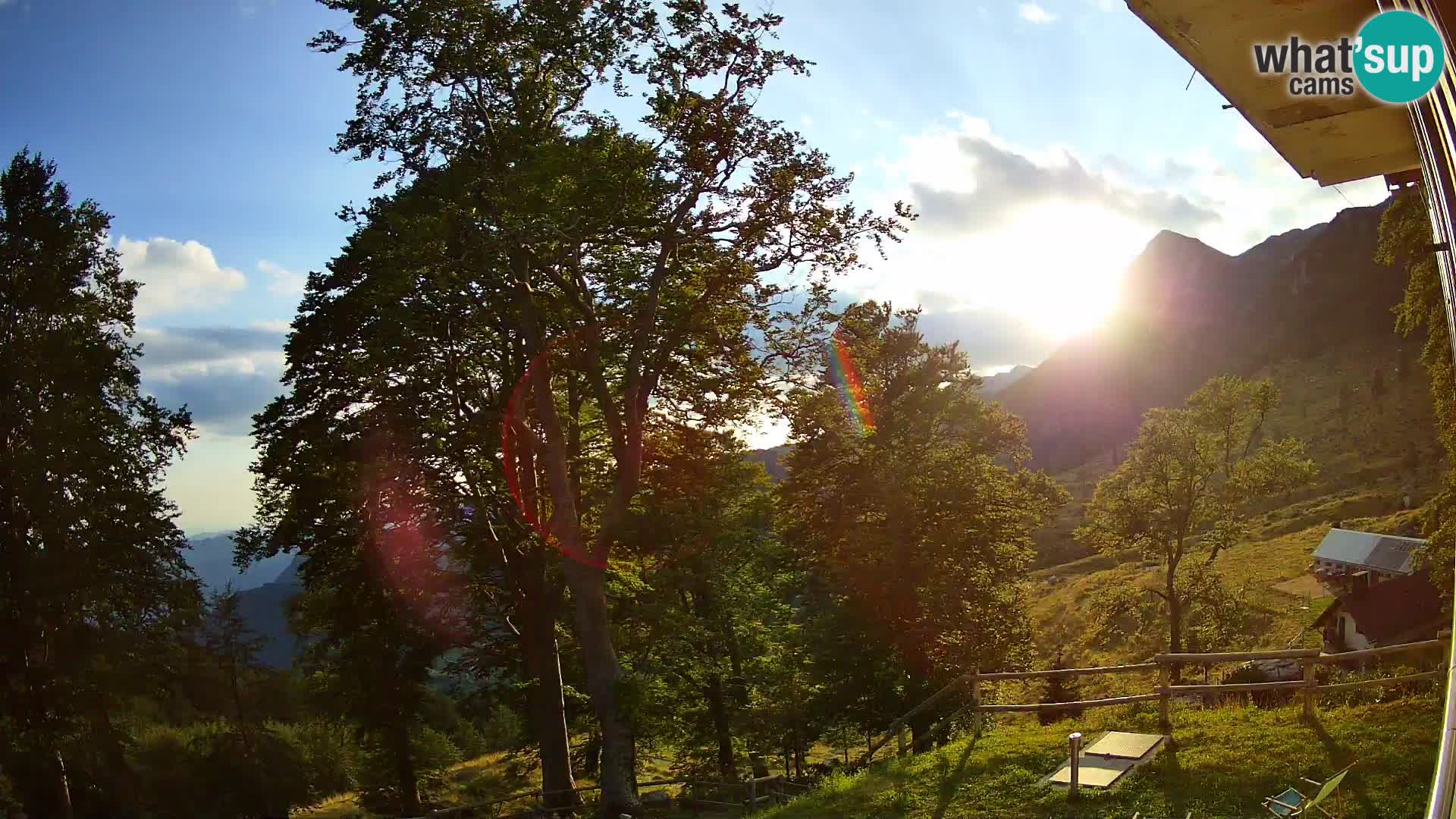 Baita di montagna Planina Razor webcam (1315) | vista su Tolminski Migovec