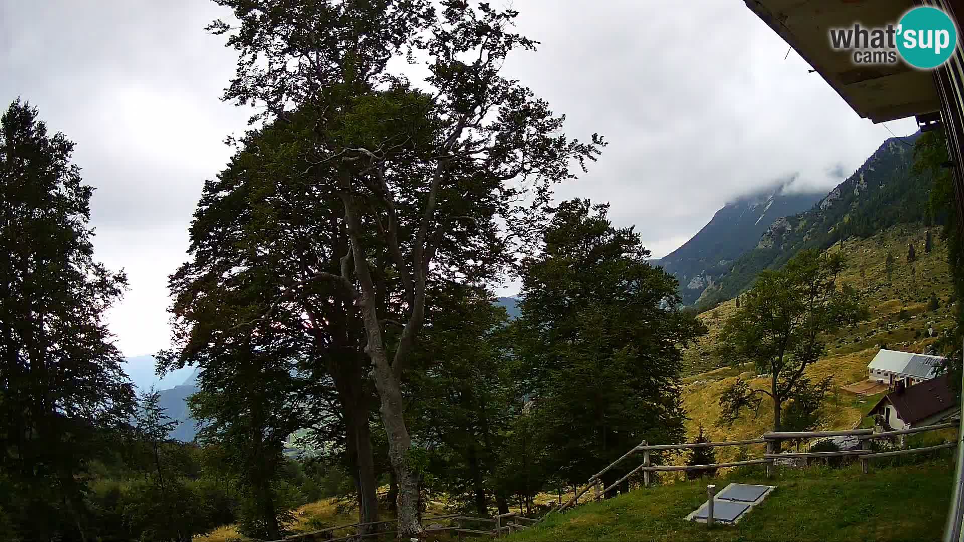 Koča na Planini Razor spletna kamera (1315) | Pogled na Tolminski Migovec