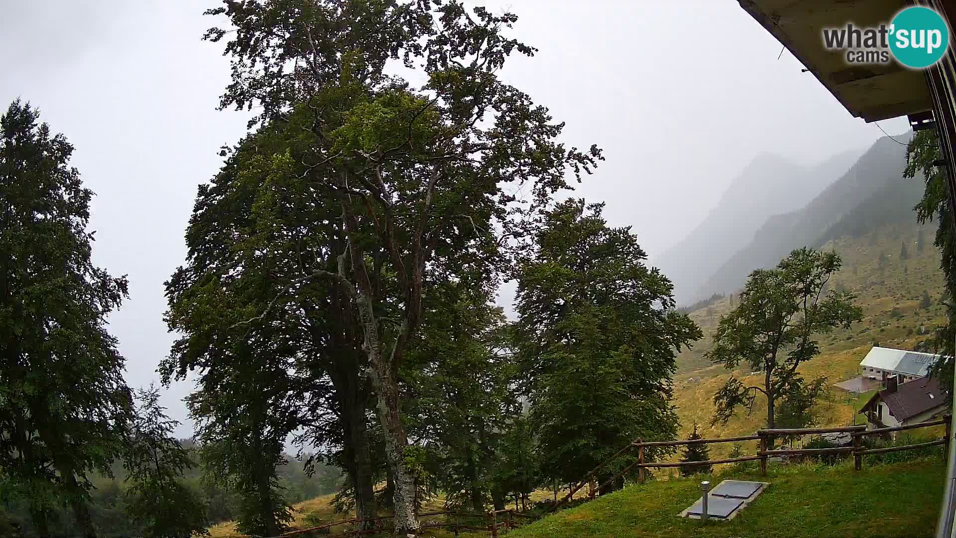 Baita di montagna Planina Razor webcam (1315) | vista su Tolminski Migovec