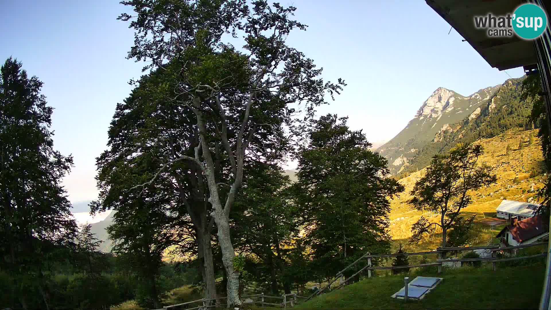 Refuge de la montagne Planina Razor caméra en direct (1315) | vue sur Tolminski Migovec
