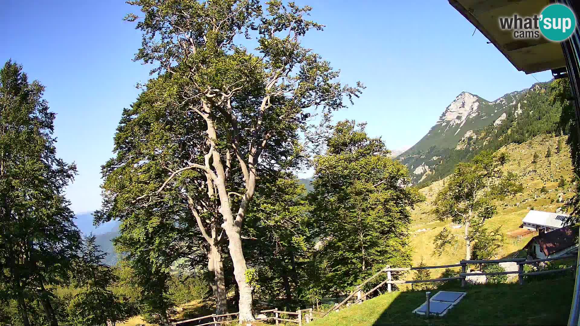 Refuge de la montagne Planina Razor caméra en direct (1315) | vue sur Tolminski Migovec
