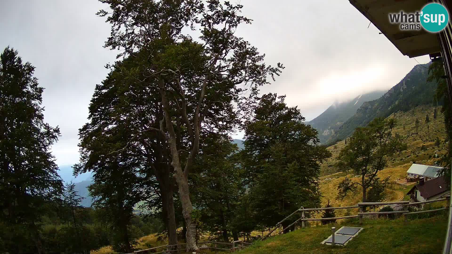 Koča na Planini Razor spletna kamera (1315) | Pogled na Tolminski Migovec