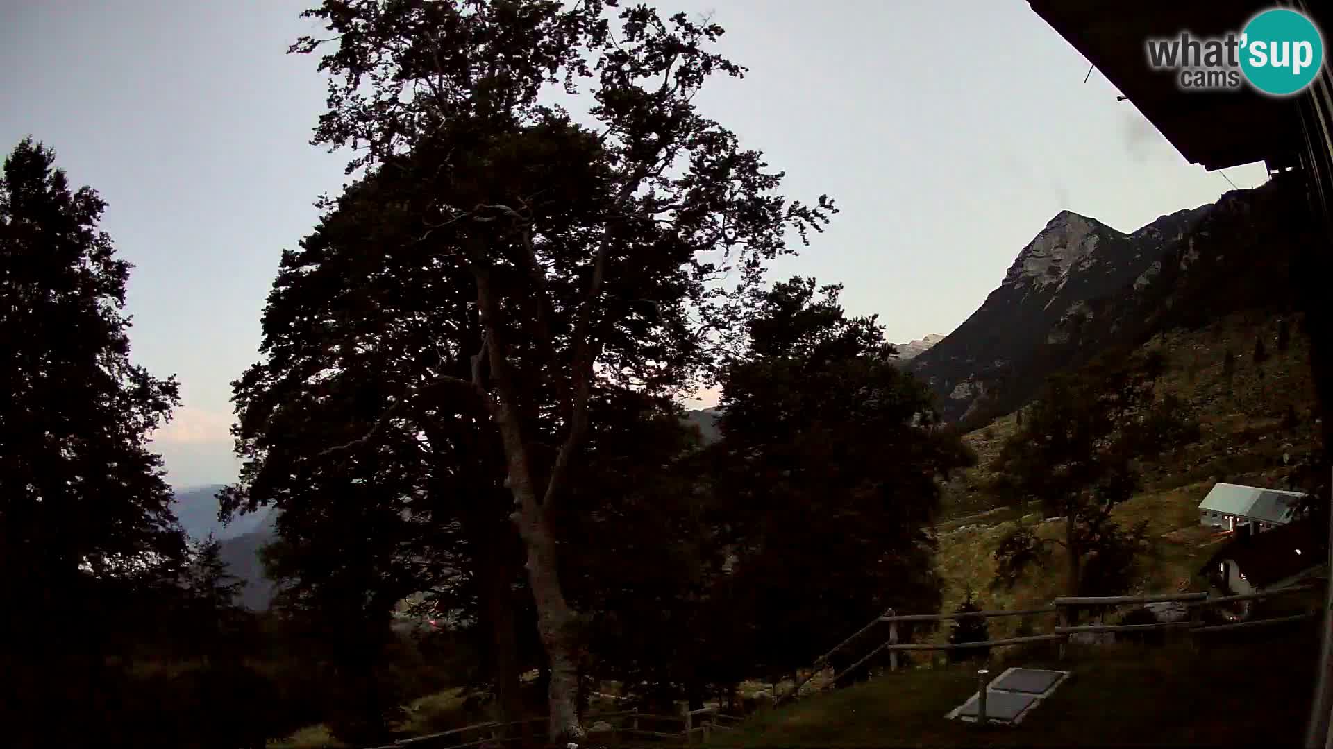 Baita di montagna Planina Razor webcam (1315) | vista su Tolminski Migovec