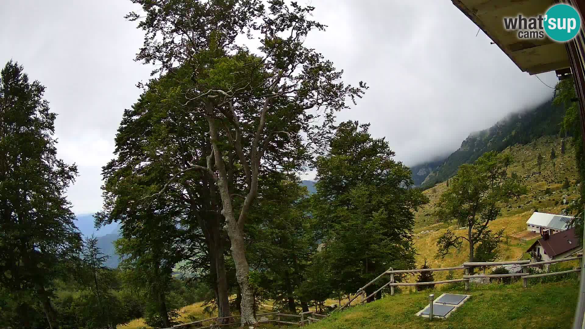 Refuge de la montagne Planina Razor caméra en direct (1315) | vue sur Tolminski Migovec
