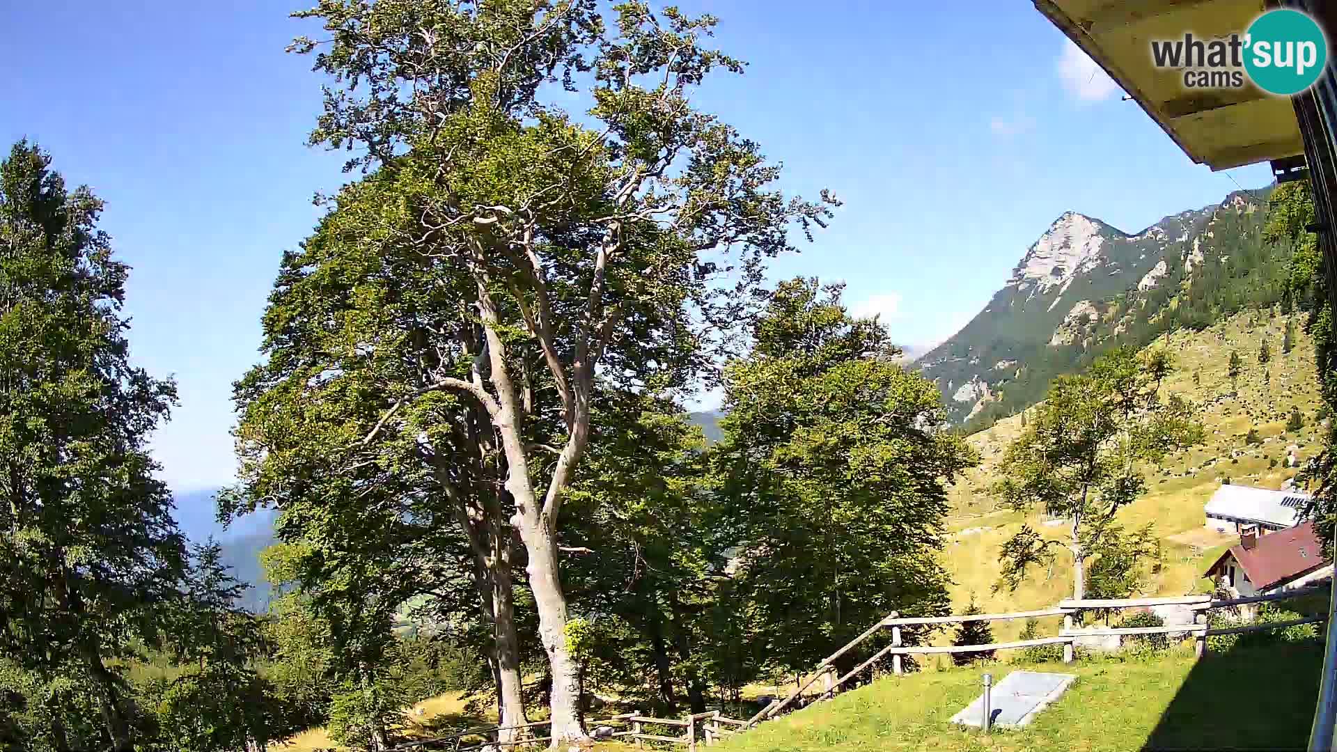 Refuge de la montagne Planina Razor caméra en direct (1315) | vue sur Tolminski Migovec