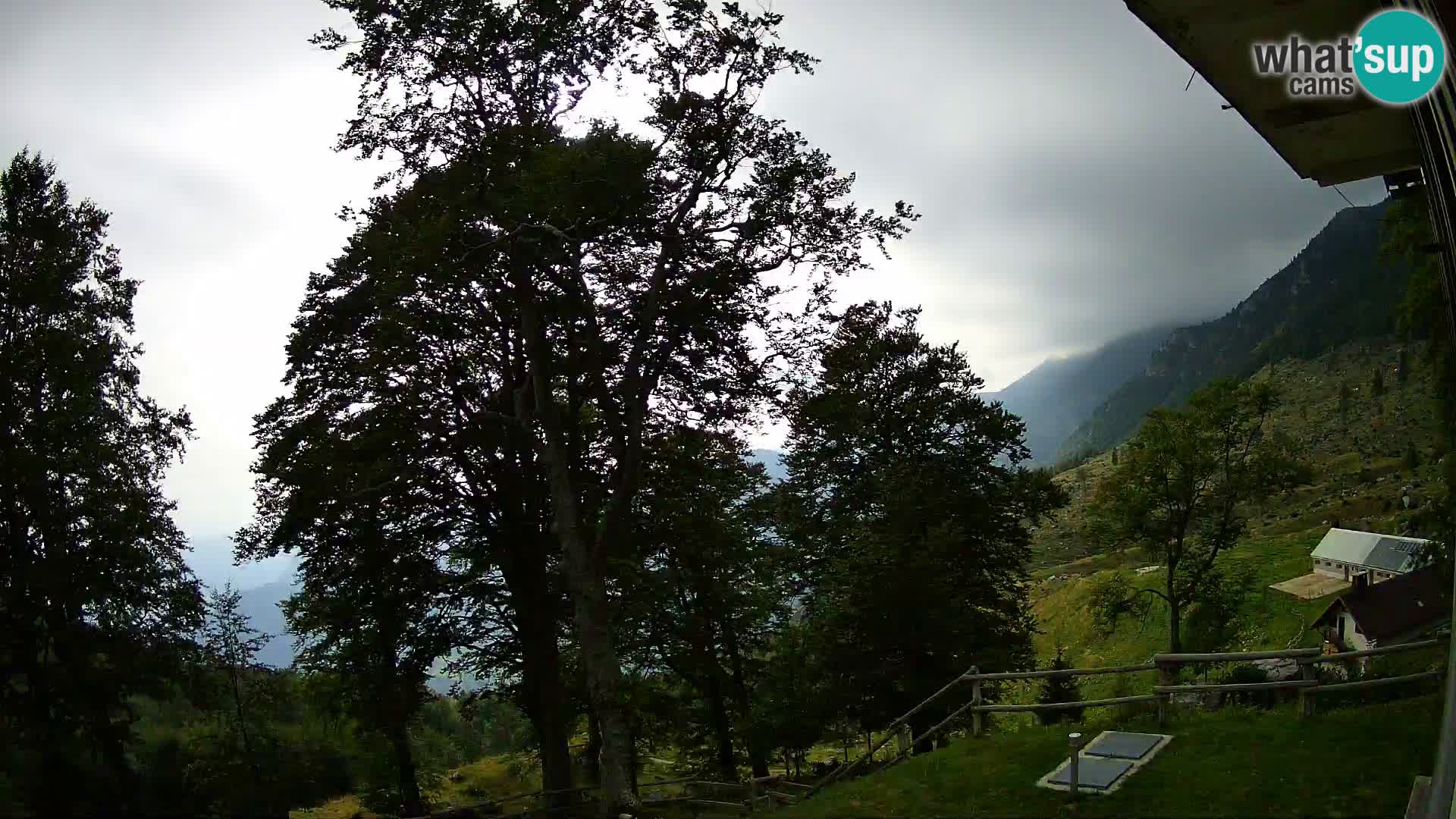 Baita di montagna Planina Razor webcam (1315) | vista su Tolminski Migovec
