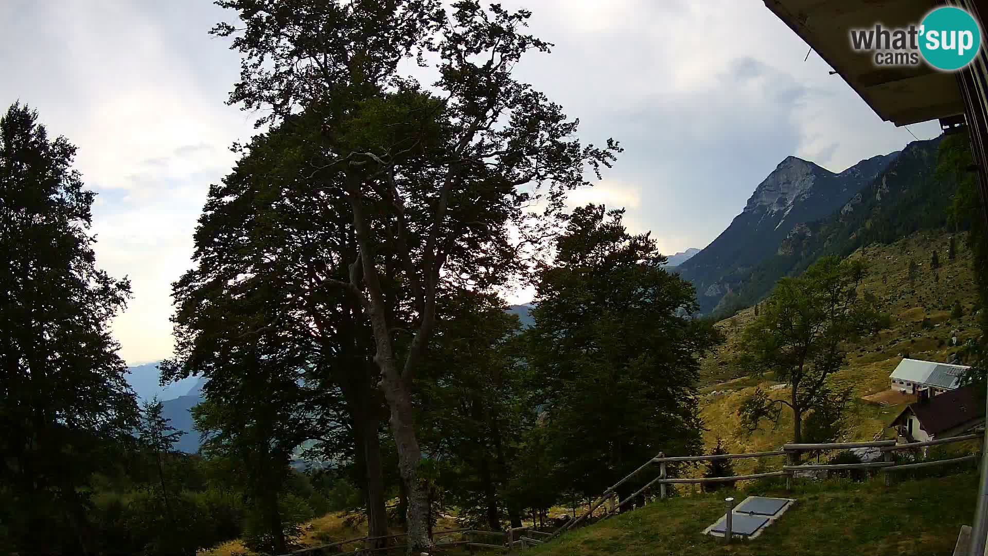 Baita di montagna Planina Razor webcam (1315) | vista su Tolminski Migovec