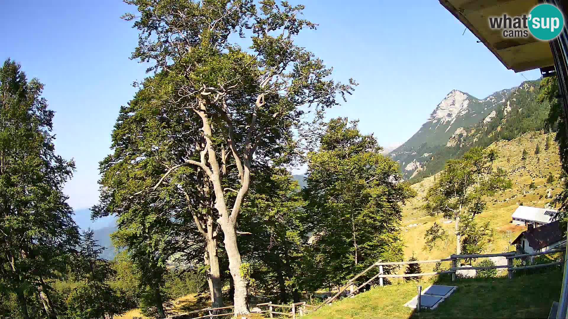 Planina Razor Mountain Hut live cam (1315) | view to Tolminski Migovec