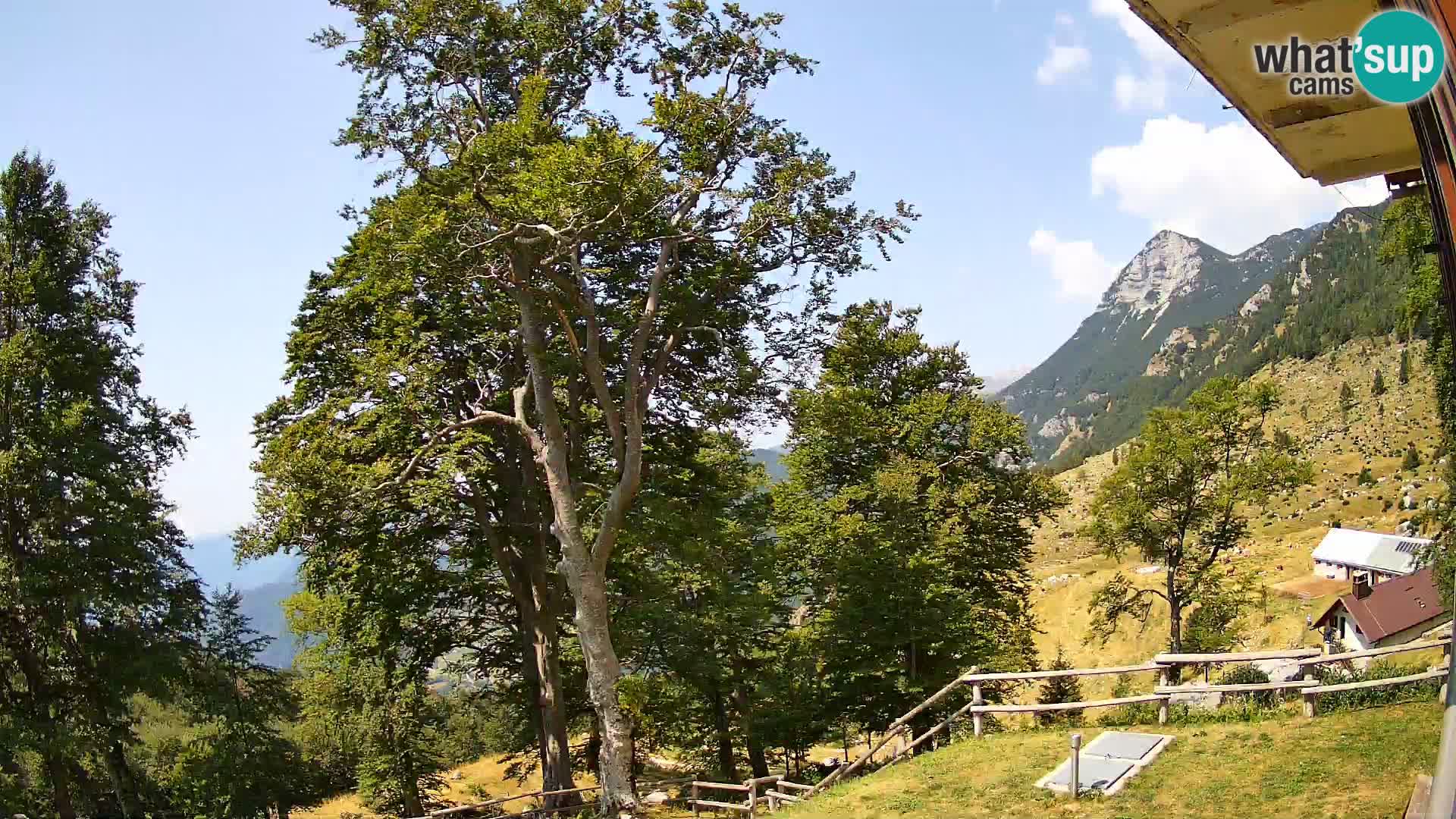 Refuge de la montagne Planina Razor caméra en direct (1315) | vue sur Tolminski Migovec