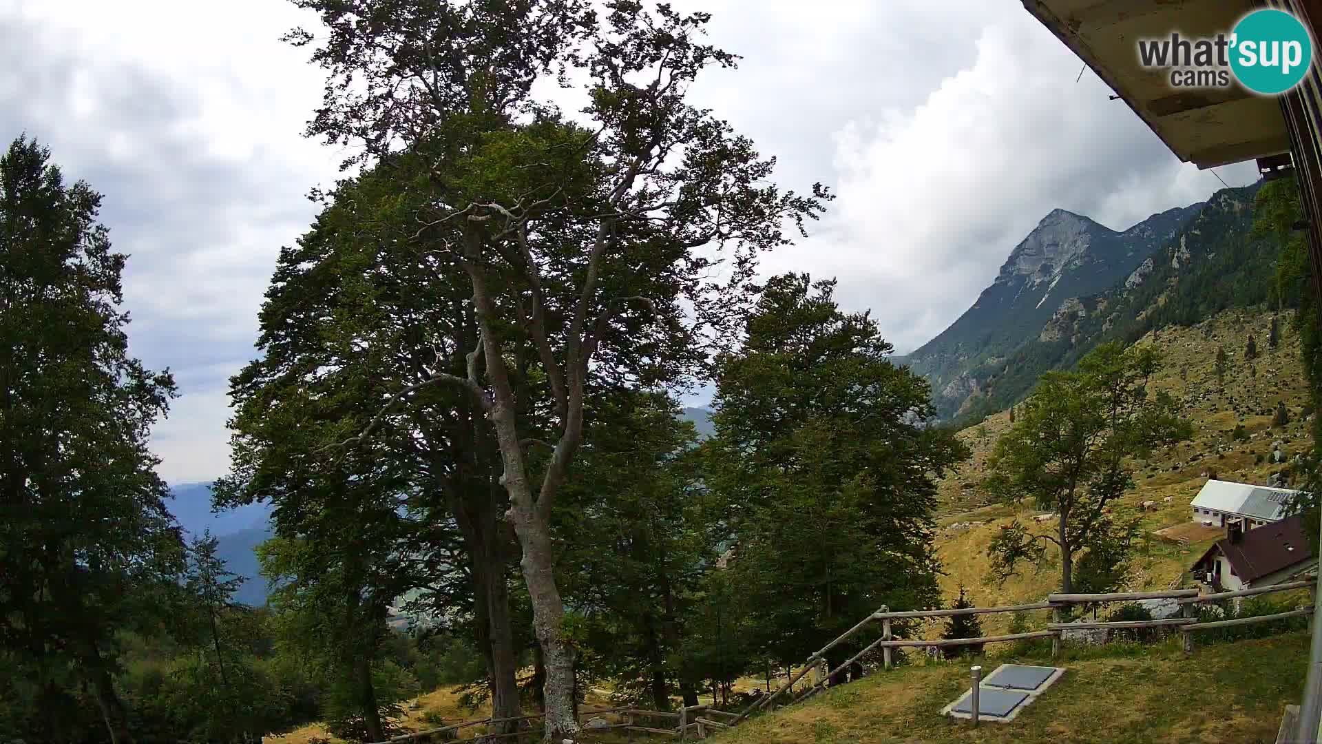 Refuge de la montagne Planina Razor caméra en direct (1315) | vue sur Tolminski Migovec
