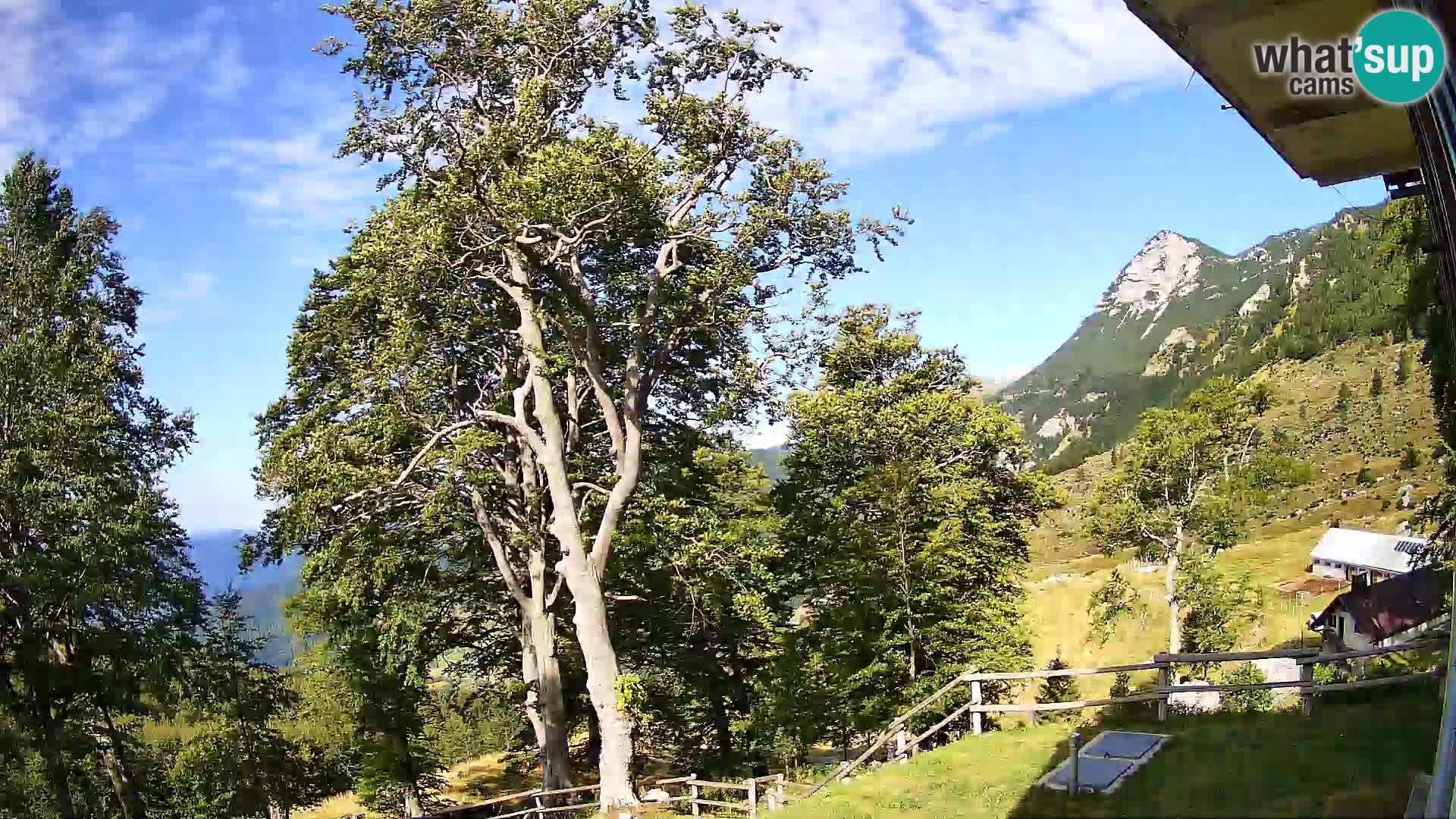 Planina Razor Mountain Hut live cam (1315) | view to Tolminski Migovec