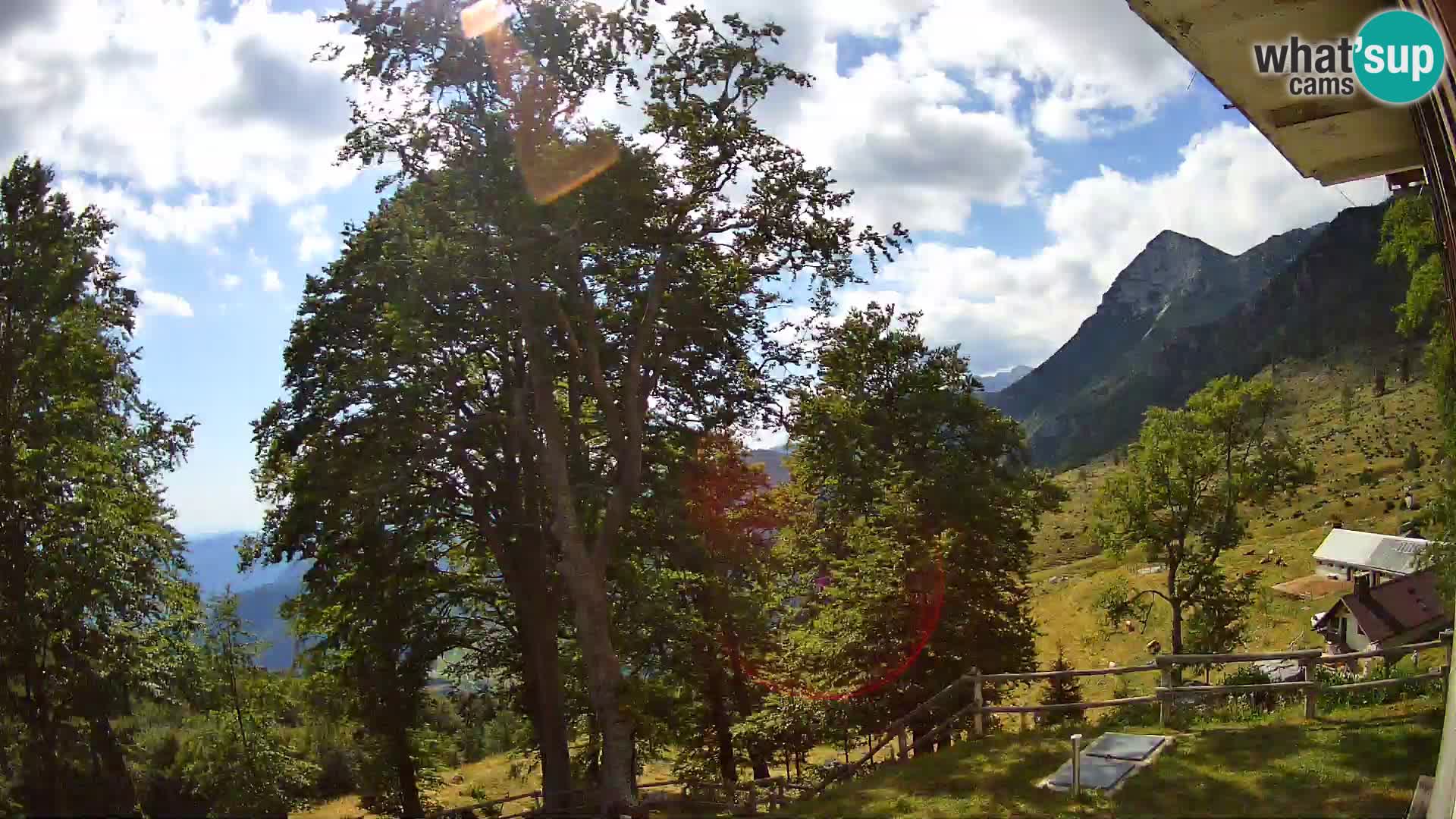 Planina Razor Mountain Hut live cam (1315) | view to Tolminski Migovec