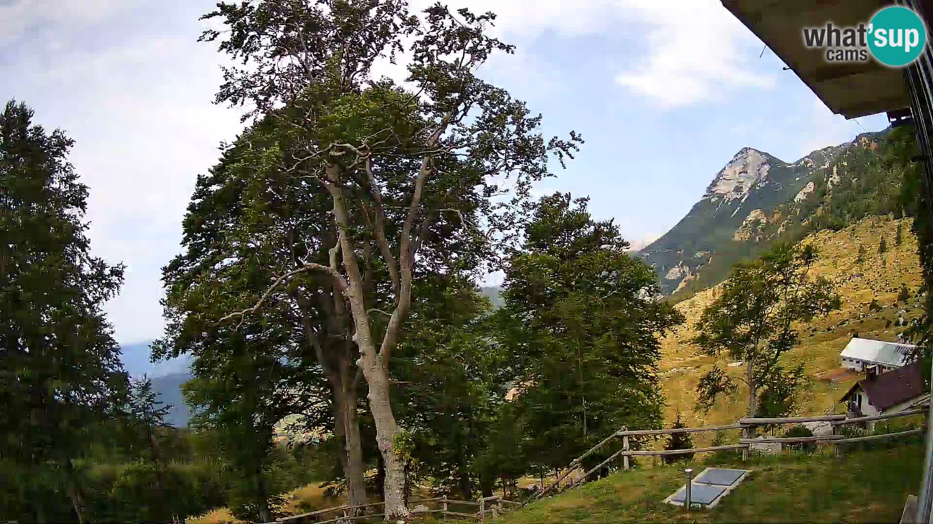Planina Razor Mountain Hut live cam (1315) | view to Tolminski Migovec