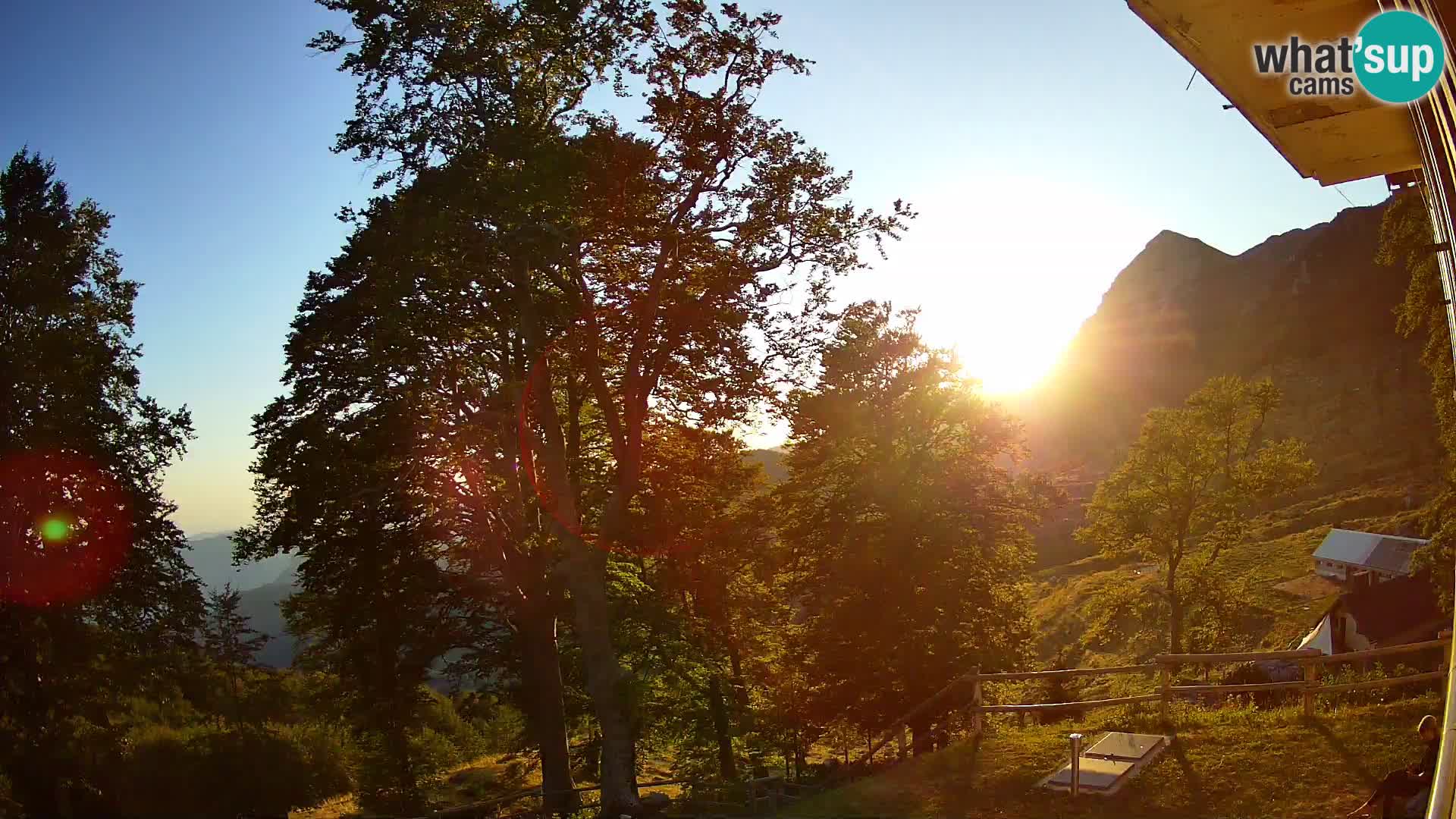 Refuge de la montagne Planina Razor caméra en direct (1315) | vue sur Tolminski Migovec