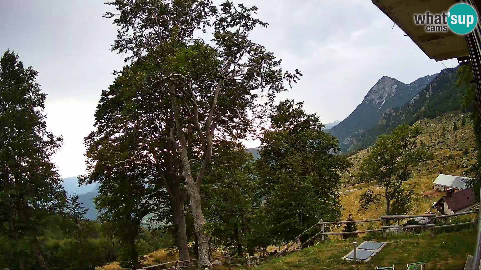 Planina Razor Mountain Hut live cam (1315) | view to Tolminski Migovec