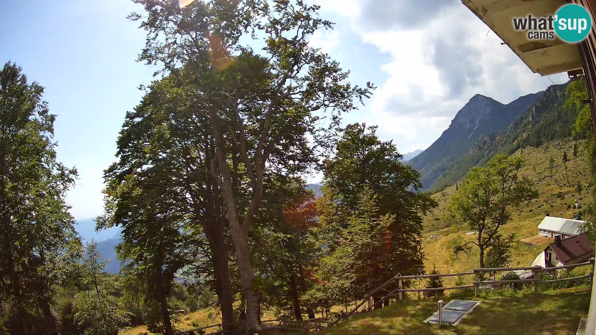 Planina Razor Mountain Hut live cam (1315) | view to Tolminski Migovec